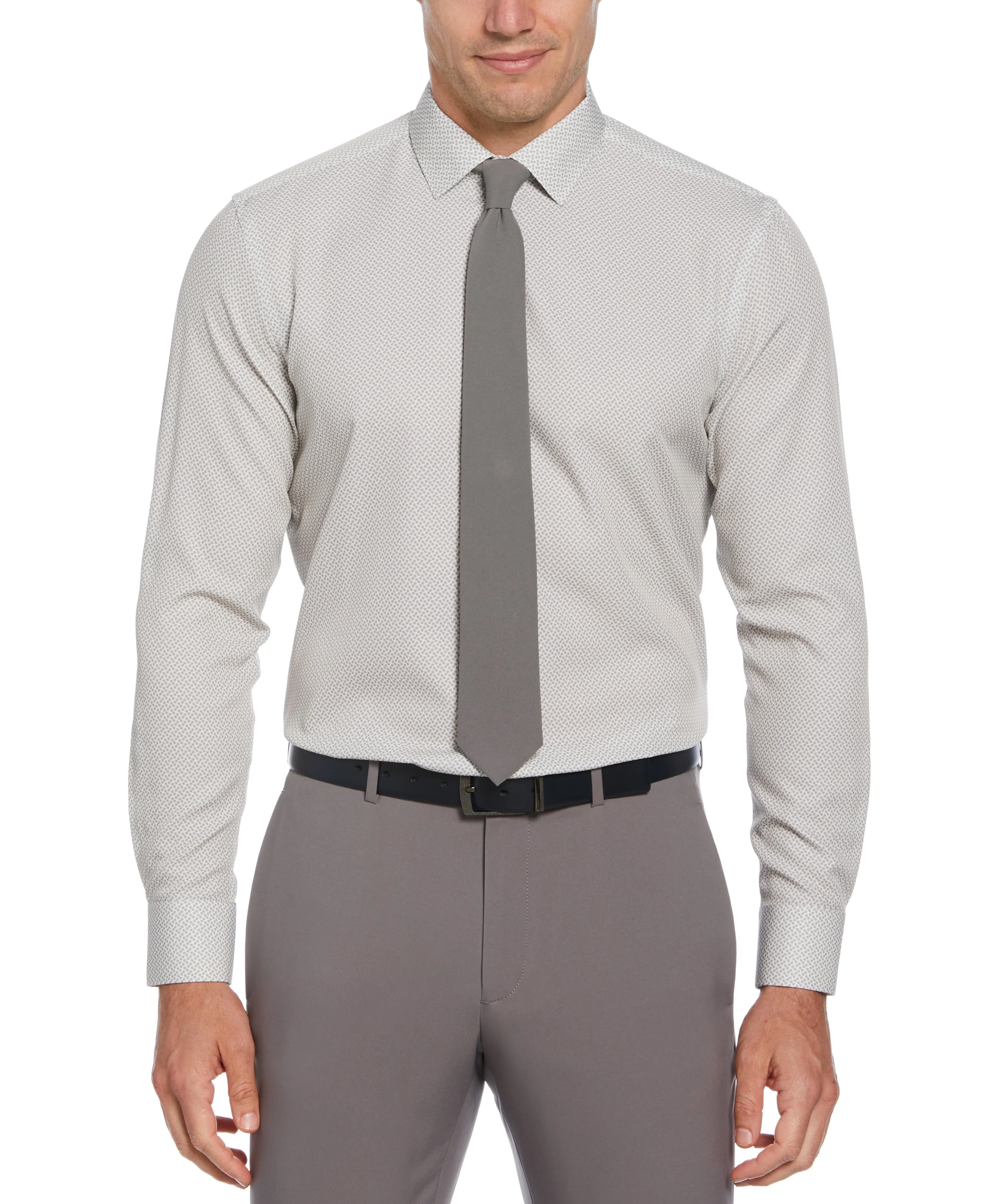 Slim Fit Total Stretch Square Microprint Dress Shirt sold by Perry Ellis