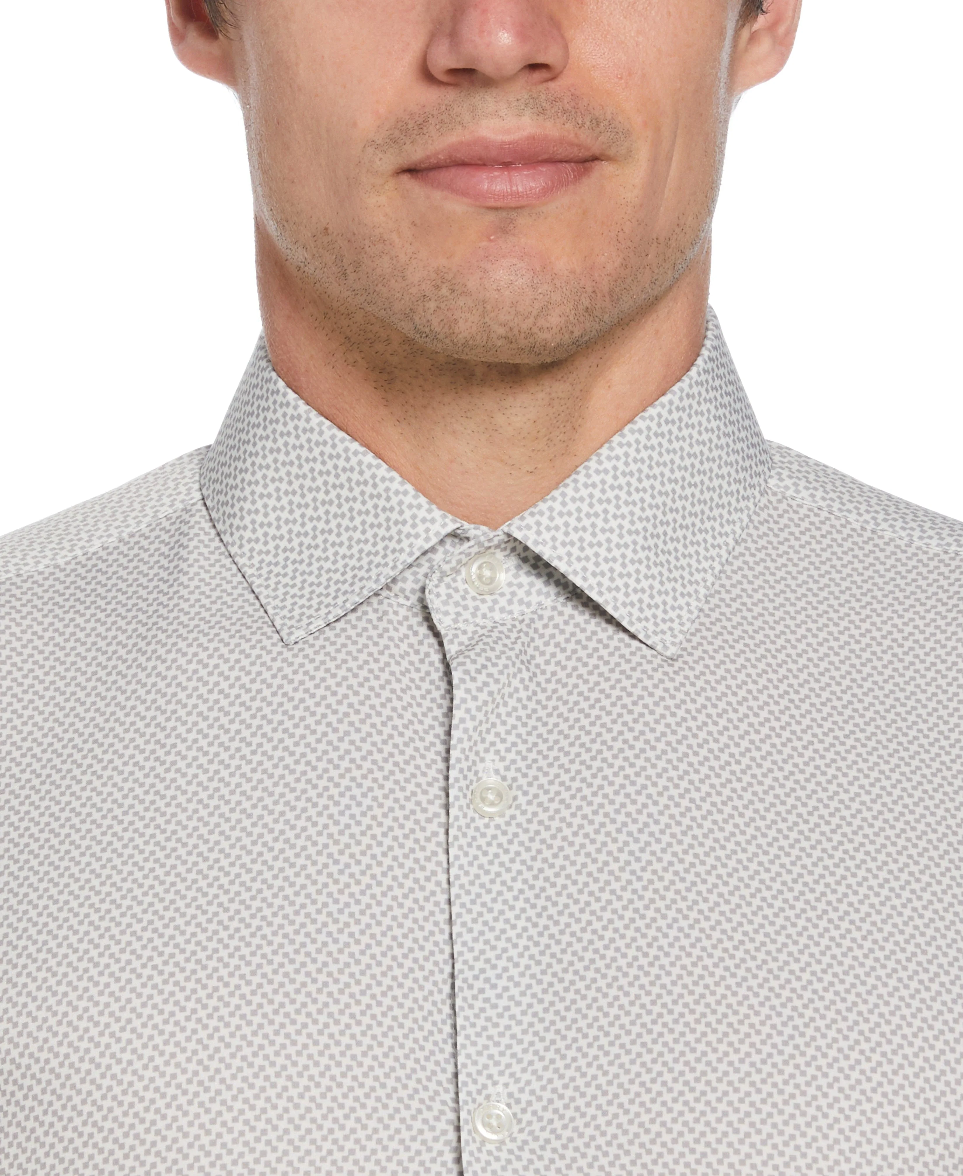 Slim Fit Total Stretch Square Microprint Dress Shirt sold by Perry Ellis product image thumbnail 3