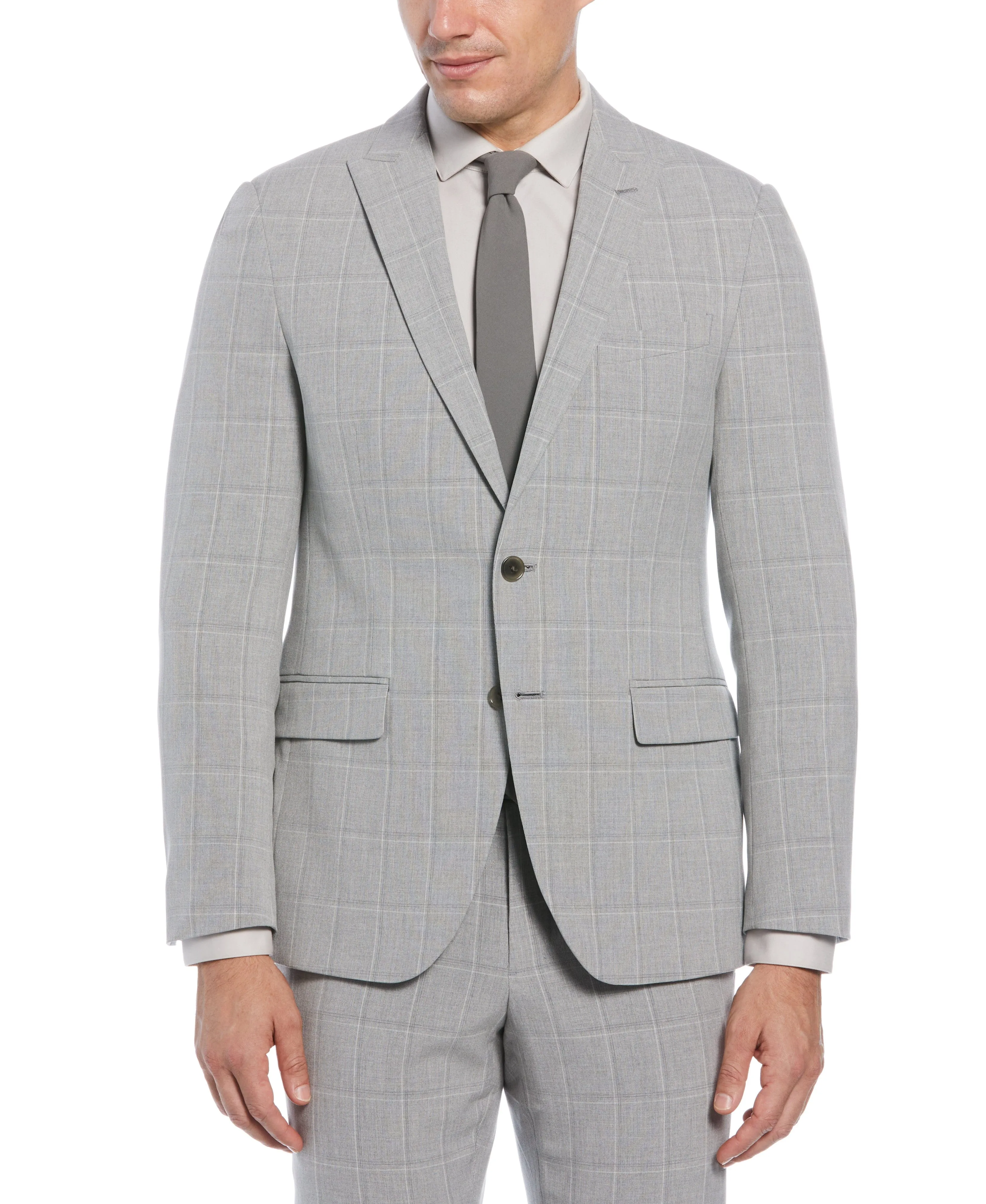 Slim Fit Charcoal Windowpane Suit sold by Perry Ellis product image thumbnail 3