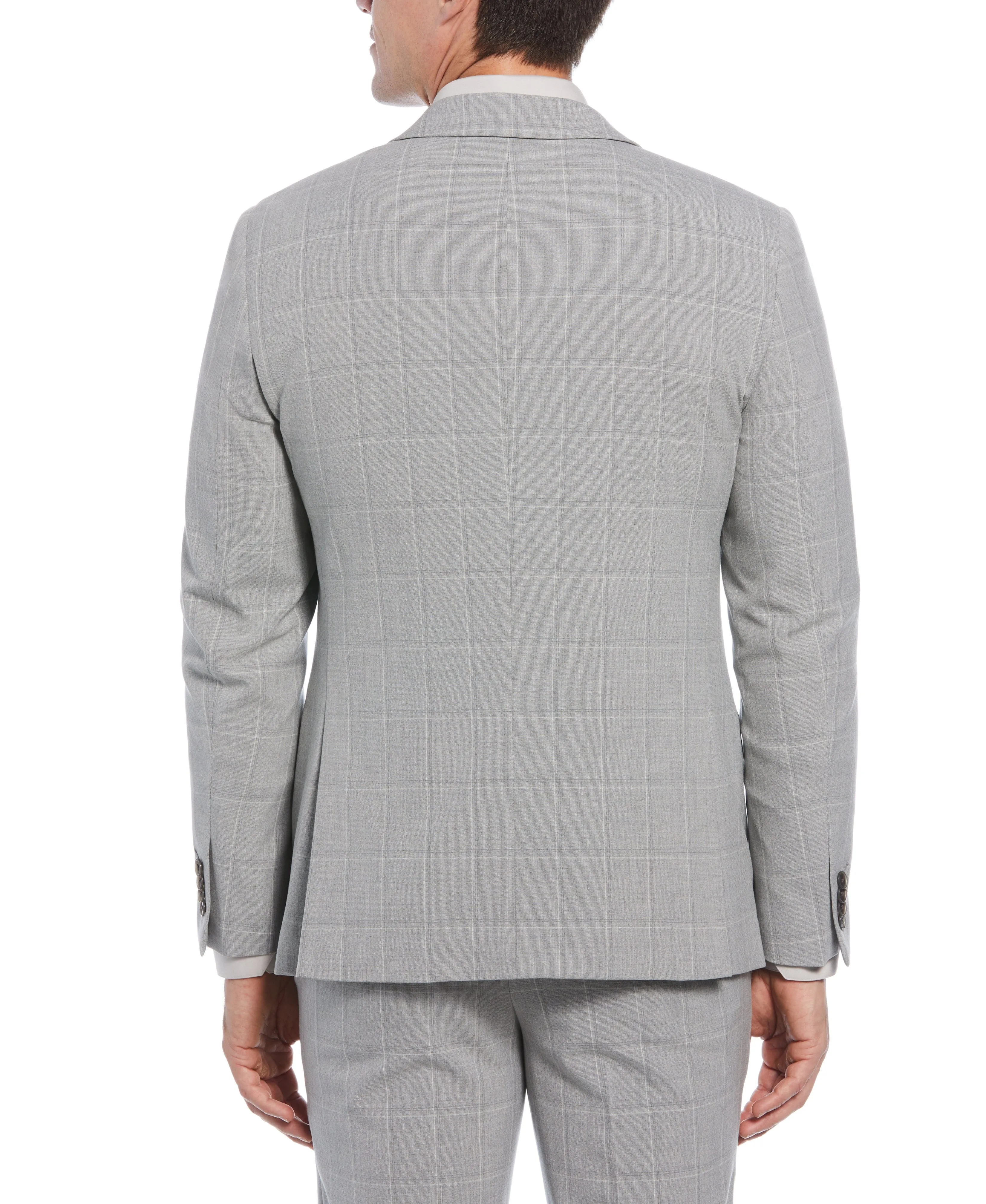 Slim Fit Charcoal Windowpane Suit sold by Perry Ellis product image thumbnail 4
