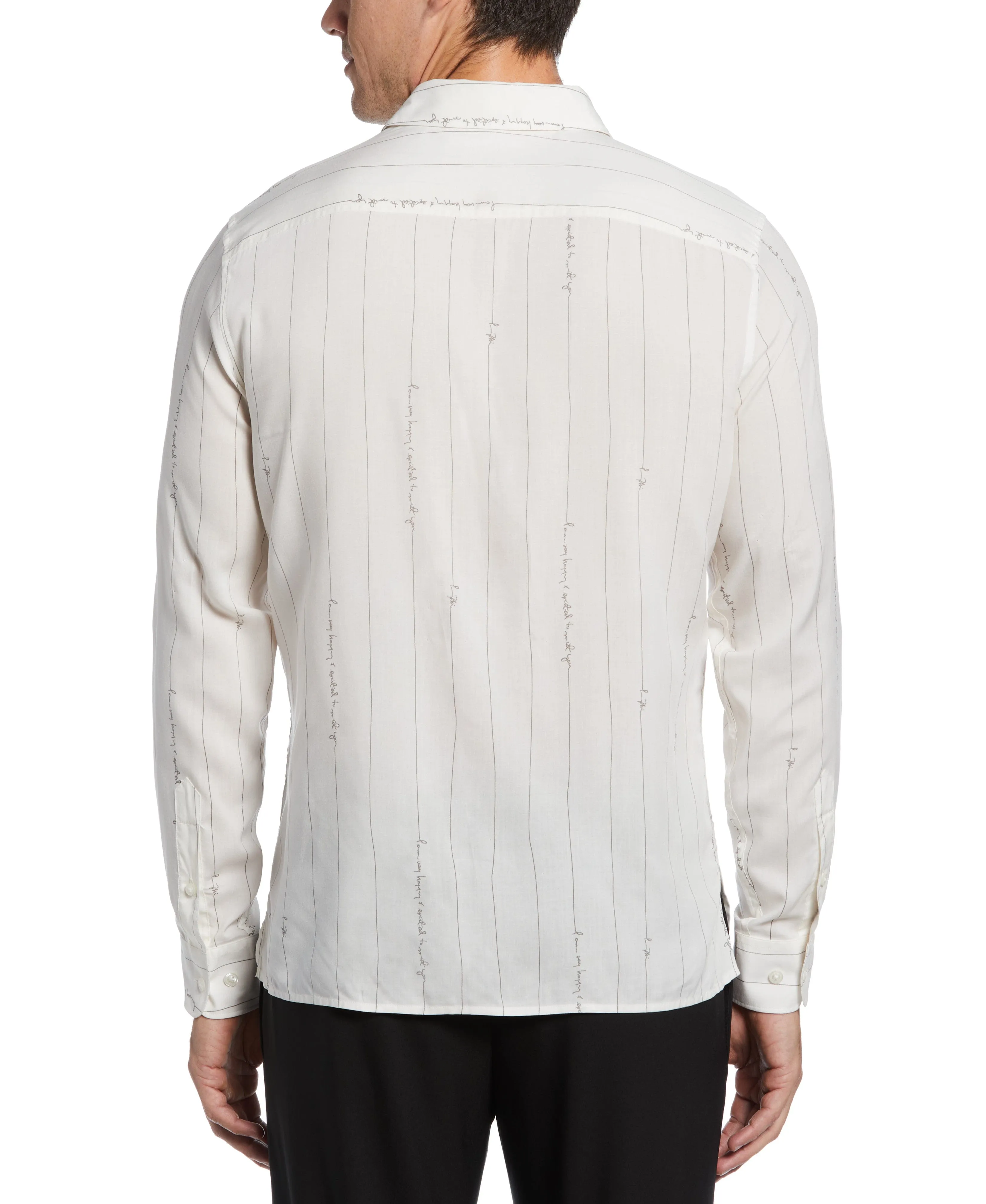 Dobby Writing Print Shirt sold by Perry Ellis product image thumbnail 2