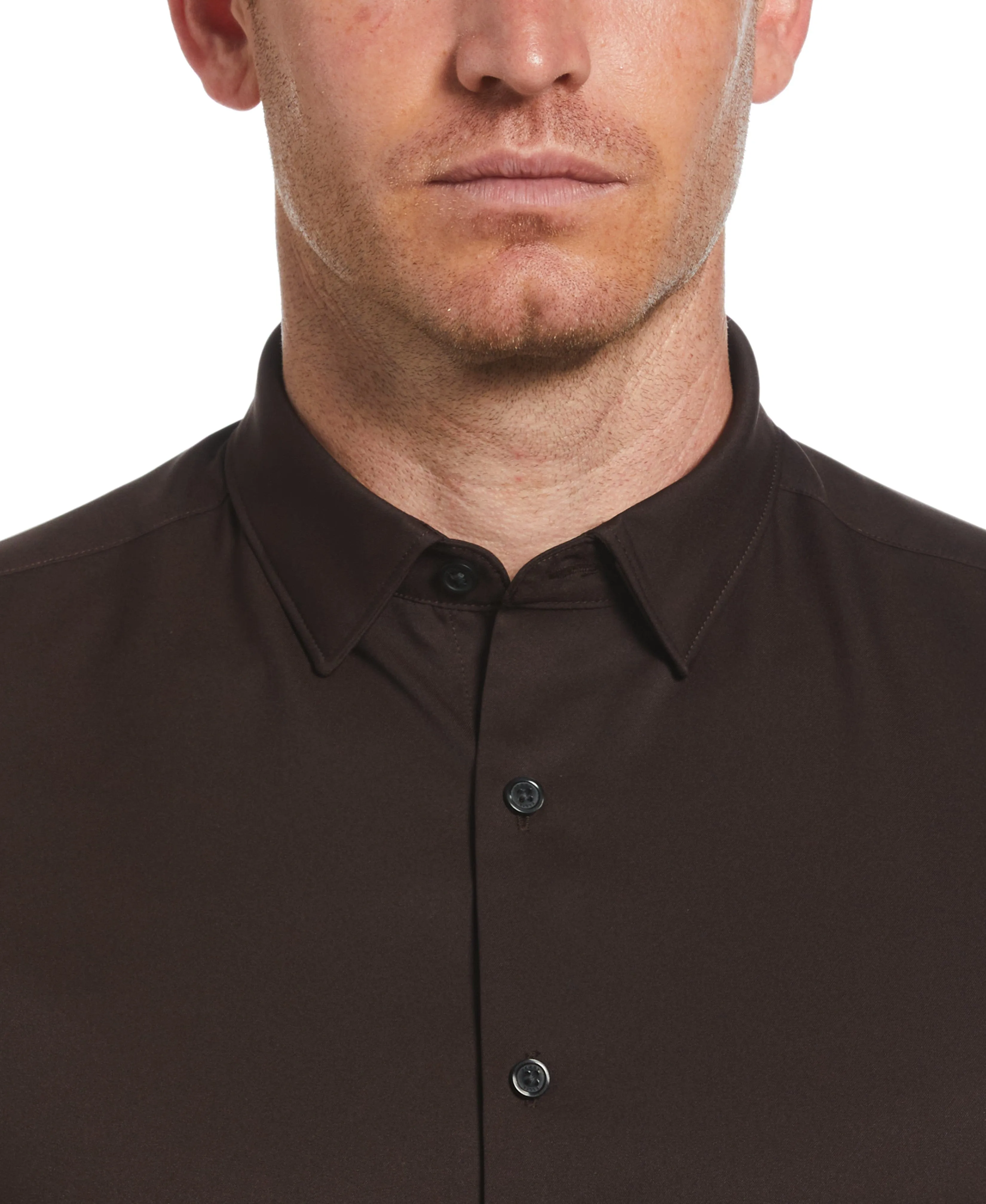 Slim Fit Total Stretch Solid Shirt sold by Perry Ellis product image thumbnail 3