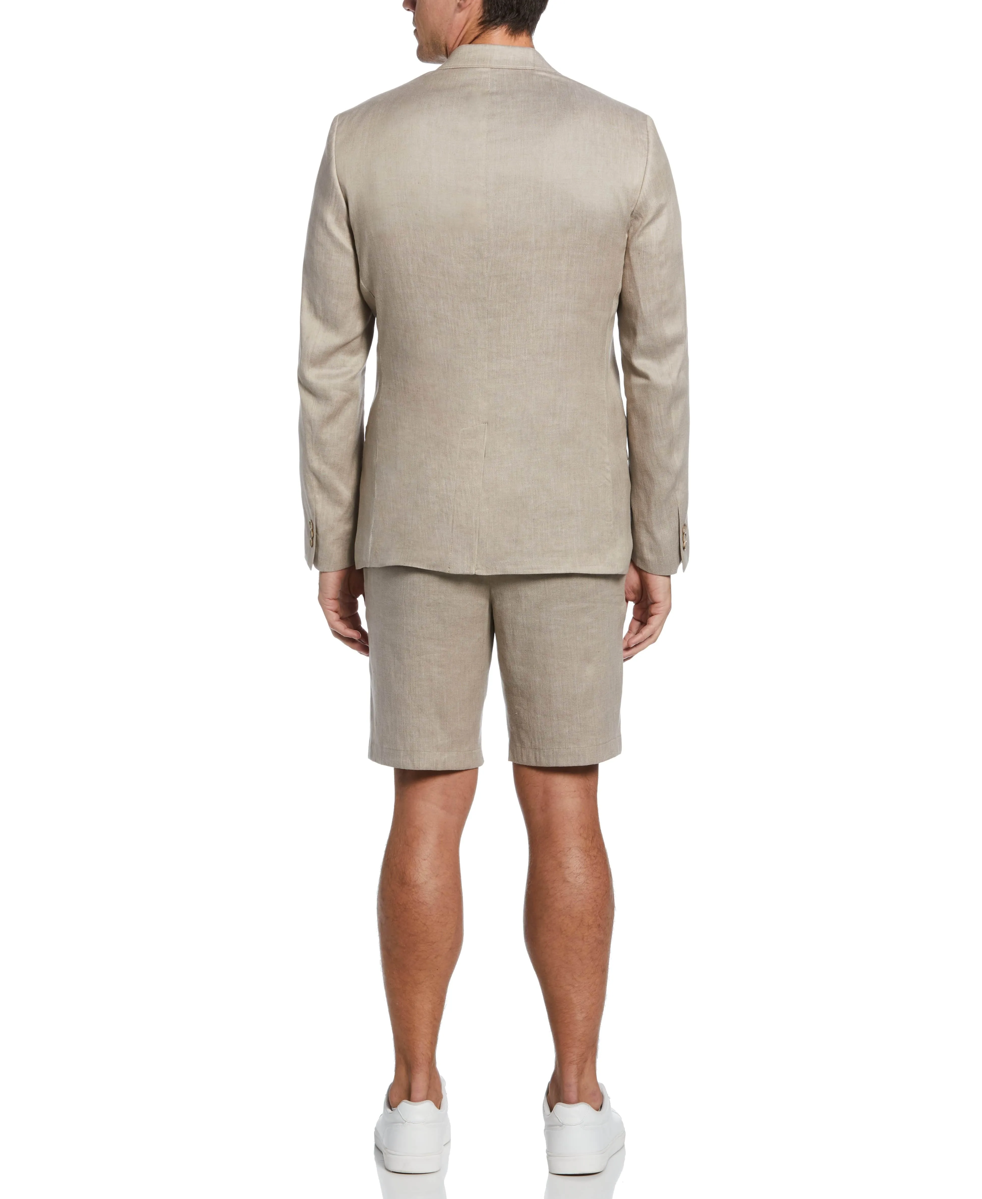 Slim Fit Linen Blend Summer Short Suit sold by Perry Ellis product image thumbnail 2
