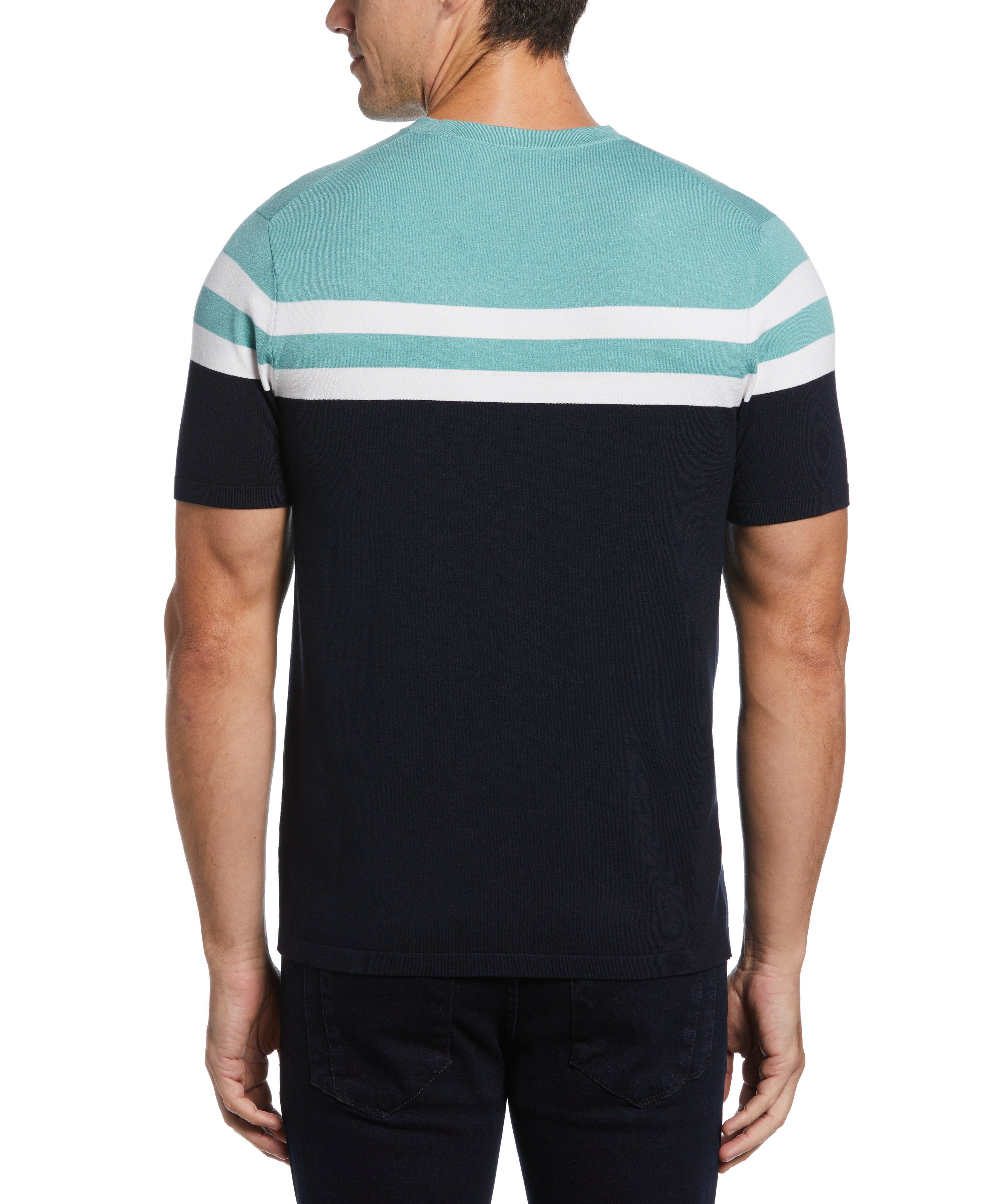 Tech Knit Chest Stripe Tee sold by Perry Ellis product image thumbnail 2