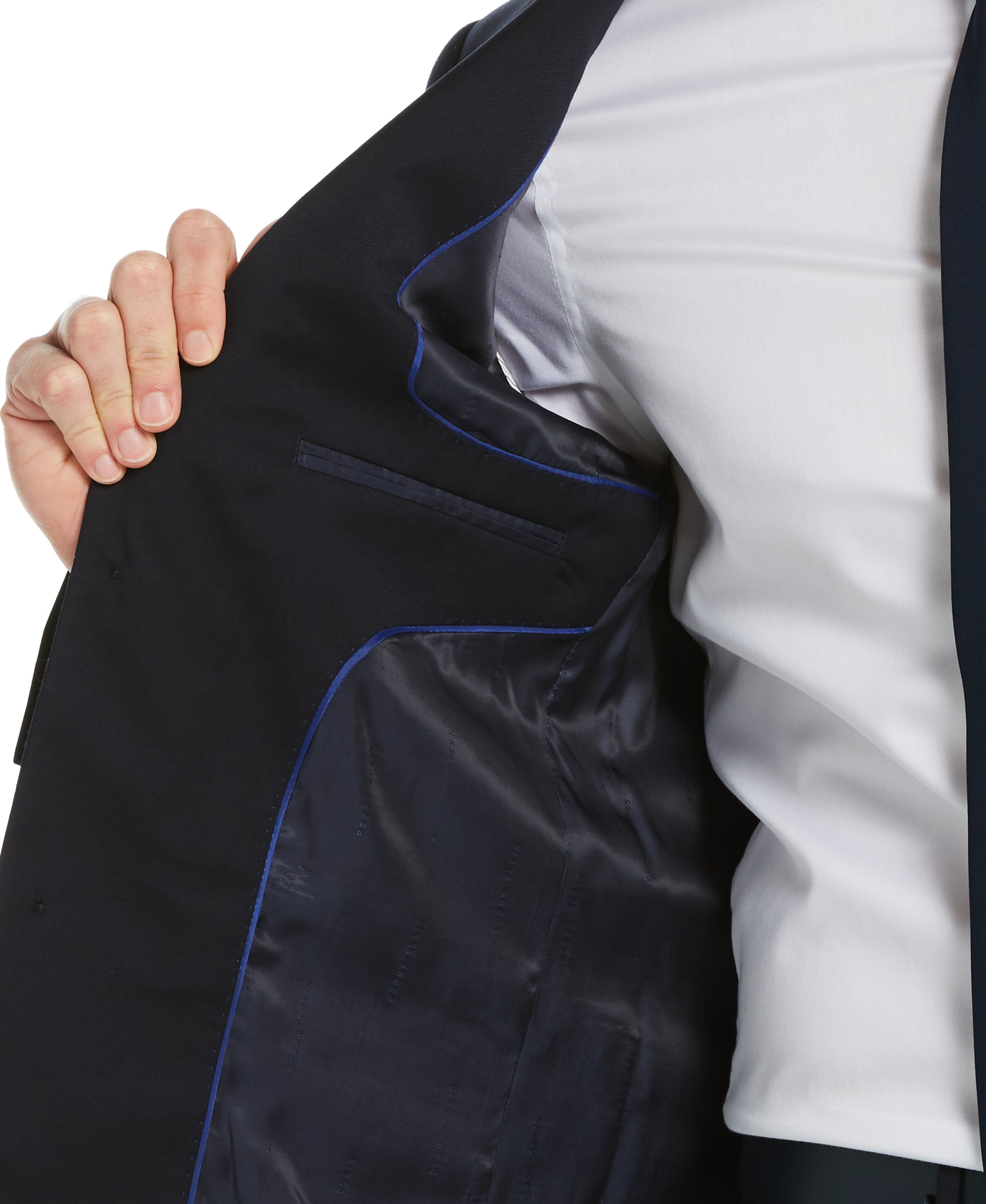 Slim Fit Navy Stretch Wool Blend Suit Jacket sold by Perry Ellis product image thumbnail 4