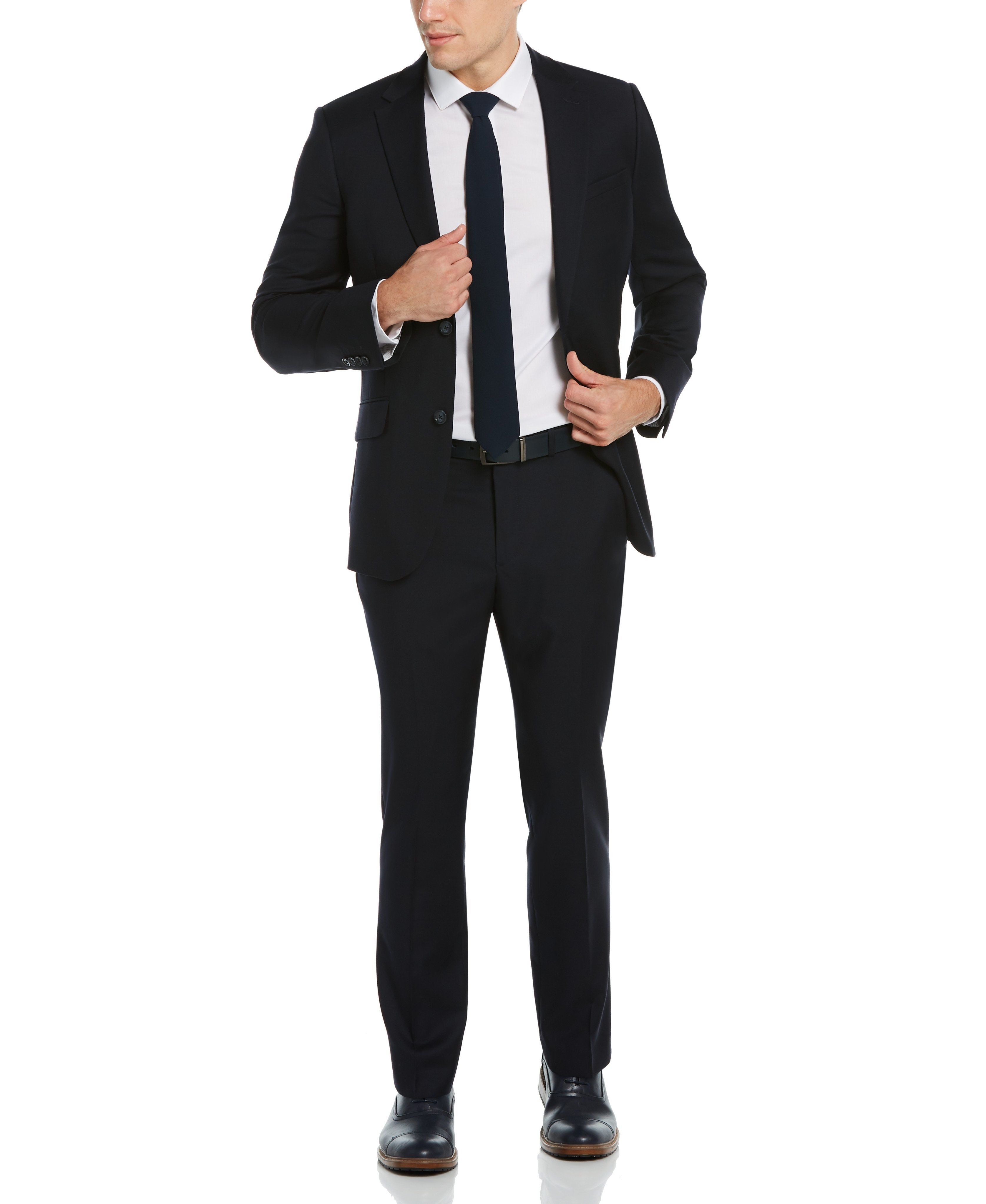 Slim Fit Navy Stretch Wool Blend Suit Jacket sold by Perry Ellis product image thumbnail 5