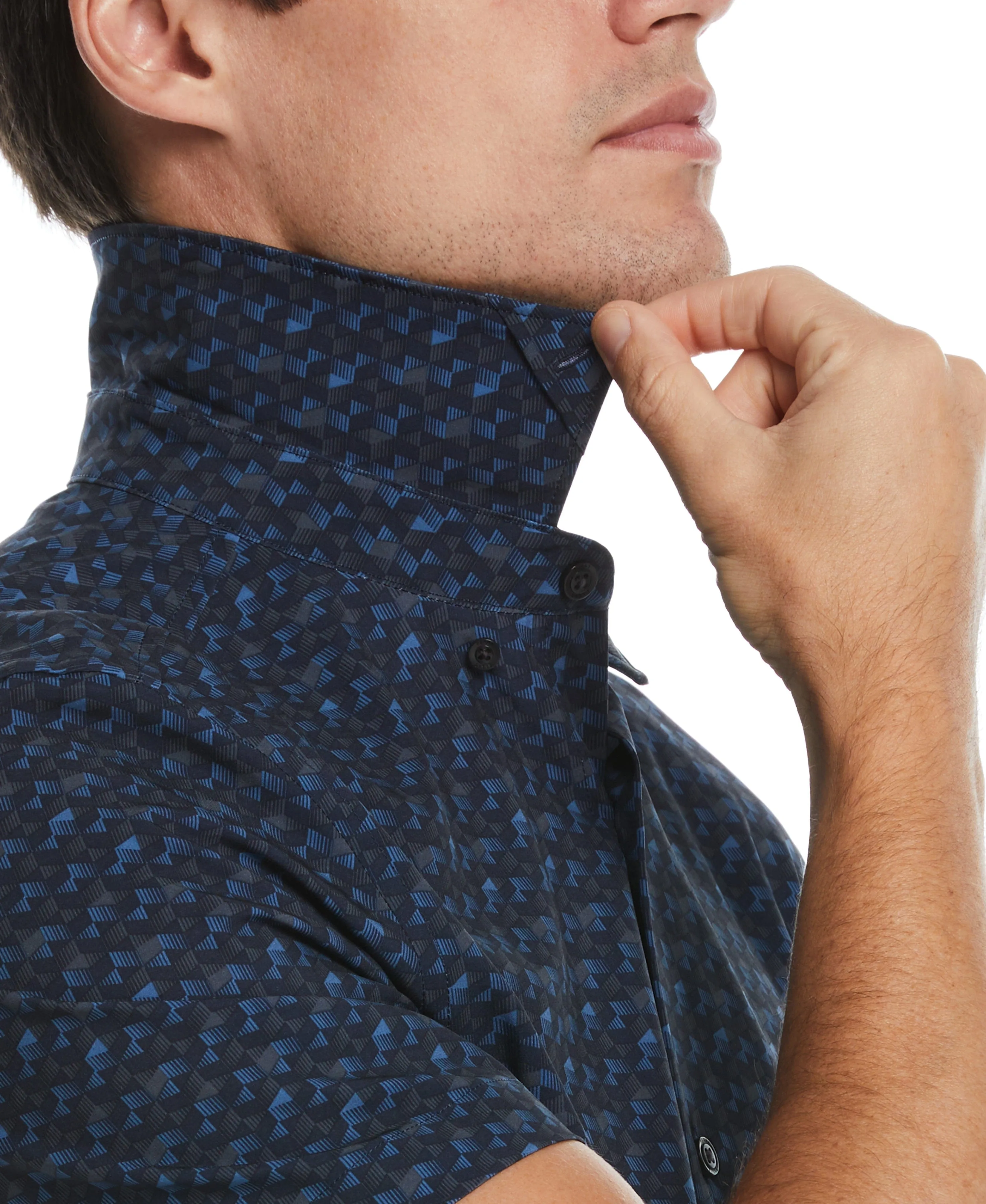 Total Stretch Geo Print Shirt sold by Perry Ellis product image thumbnail 3