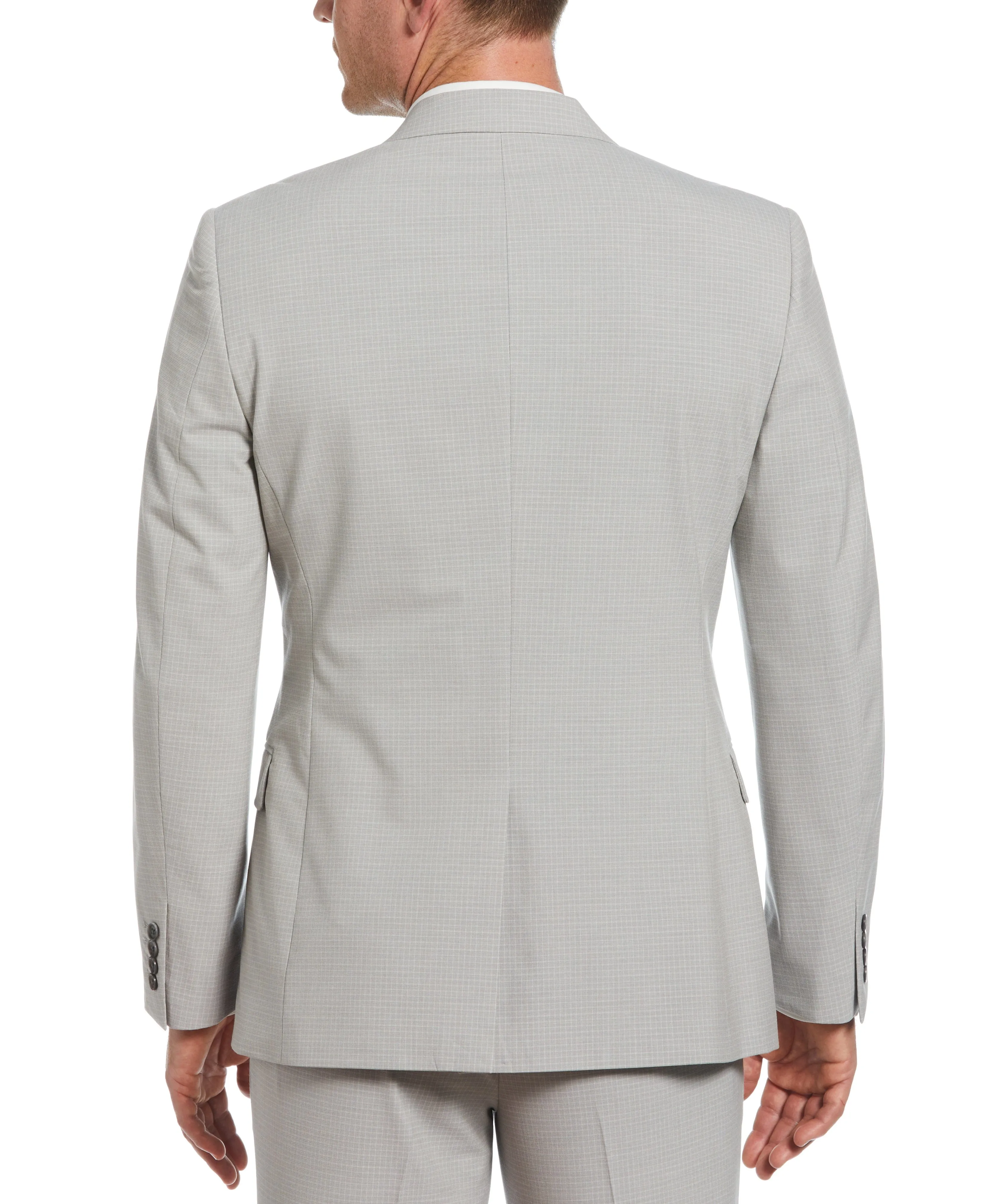 Slim Fit Felt Grey Subtle Micro Check Suit sold by Perry Ellis product image thumbnail 4