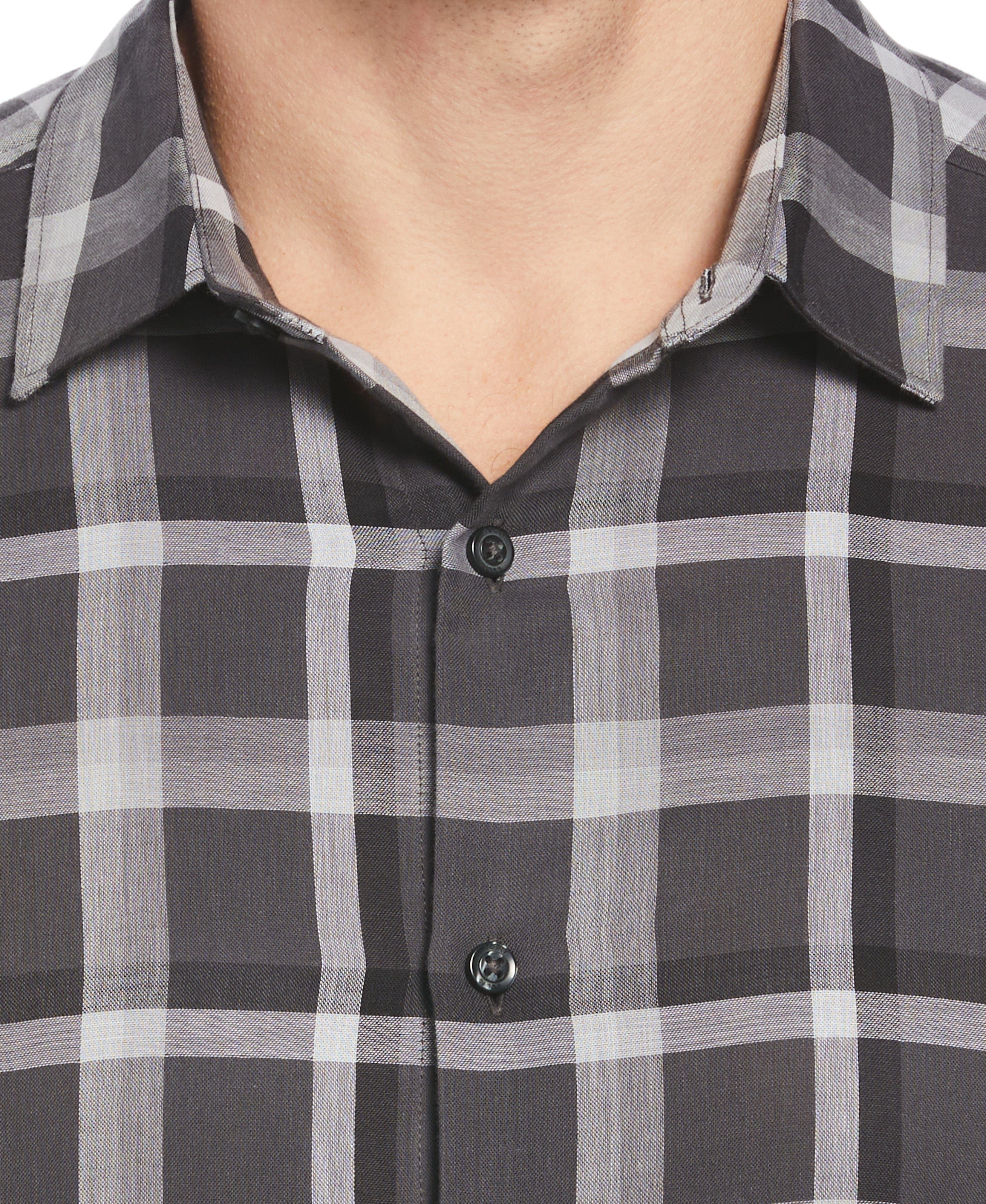 Untucked Roll Sleeve Plaid Shirt sold by Perry Ellis product image thumbnail 3