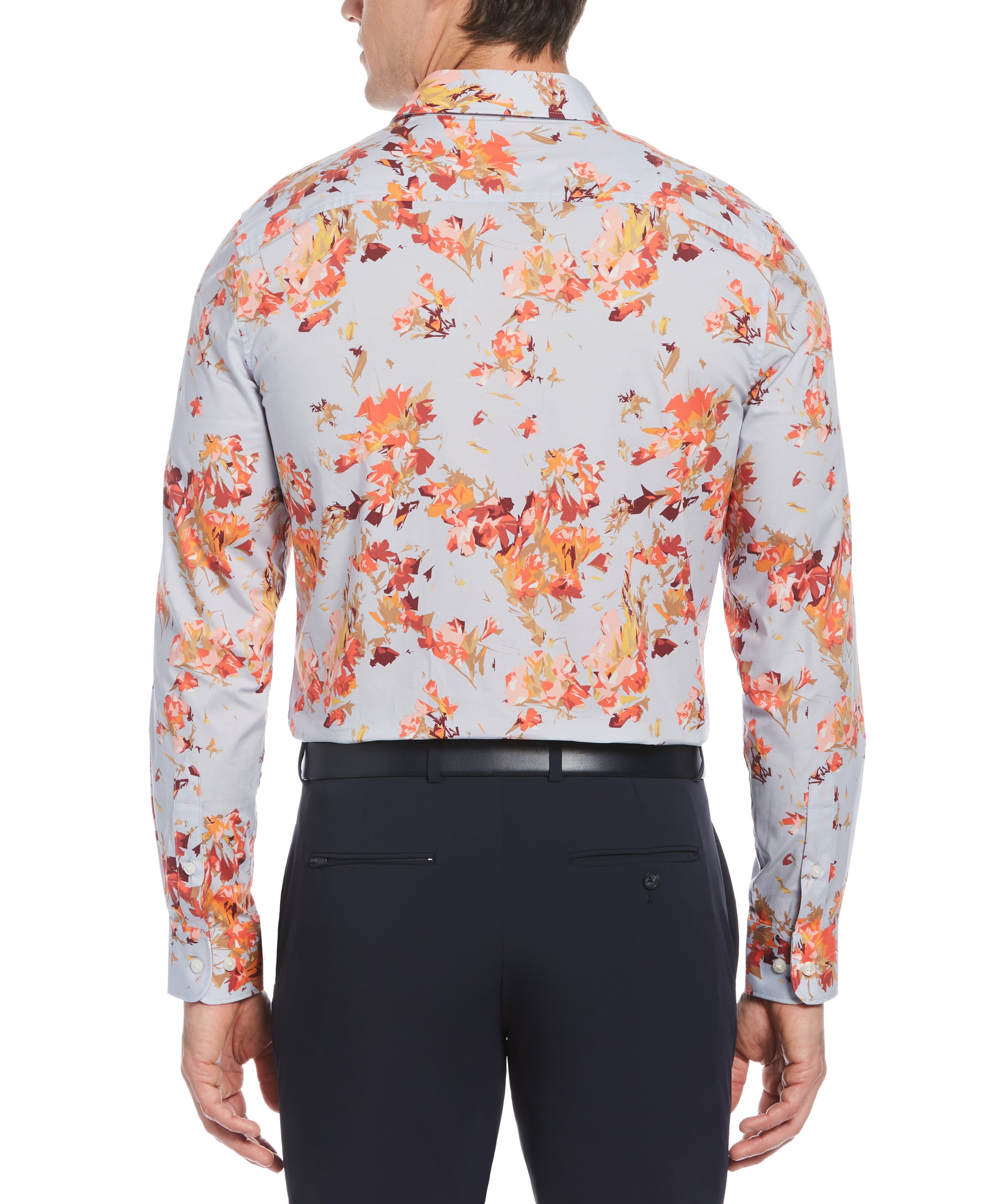 Big & Tall Multi-Color Floral Print Stretch Shirt sold by Perry Ellis product image thumbnail 2