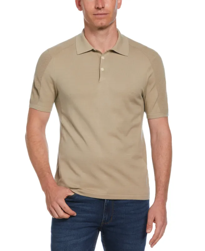 Solid Tech Knit Texture Polo sold by Perry Ellis