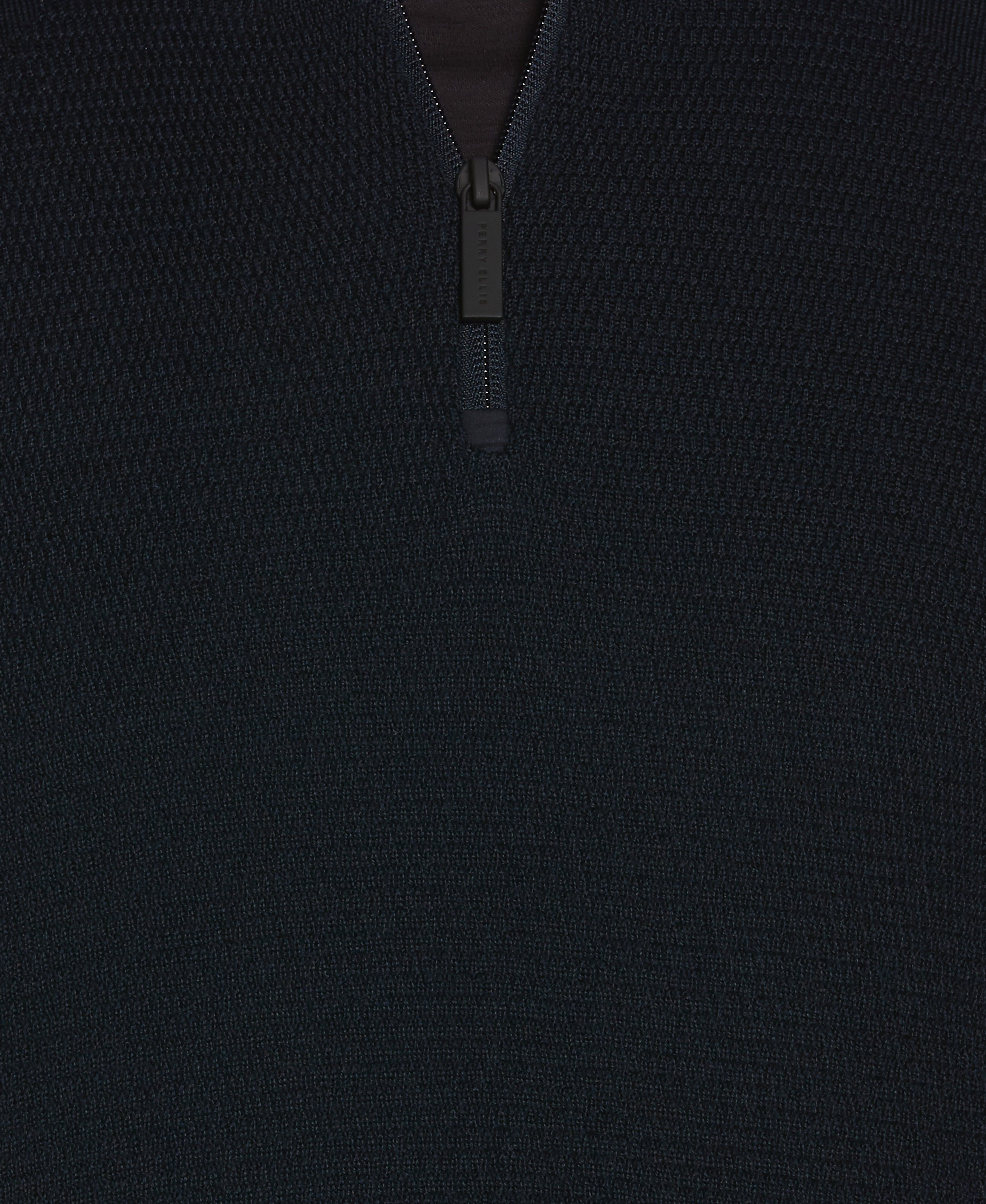 Textured Merino Wool Blend Quarter Zip Sweater sold by Perry Ellis product image thumbnail 3