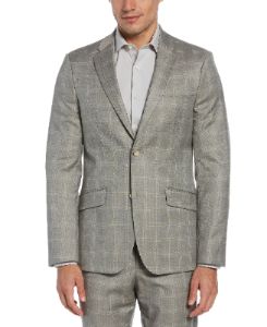 Slim Fit Stretch Windowpane Suit Jacket sold by Perry Ellis