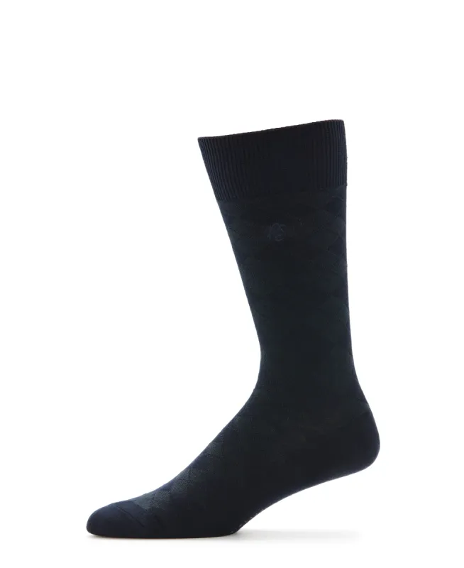 Diamond Stitch Logo Socks sold by Perry Ellis