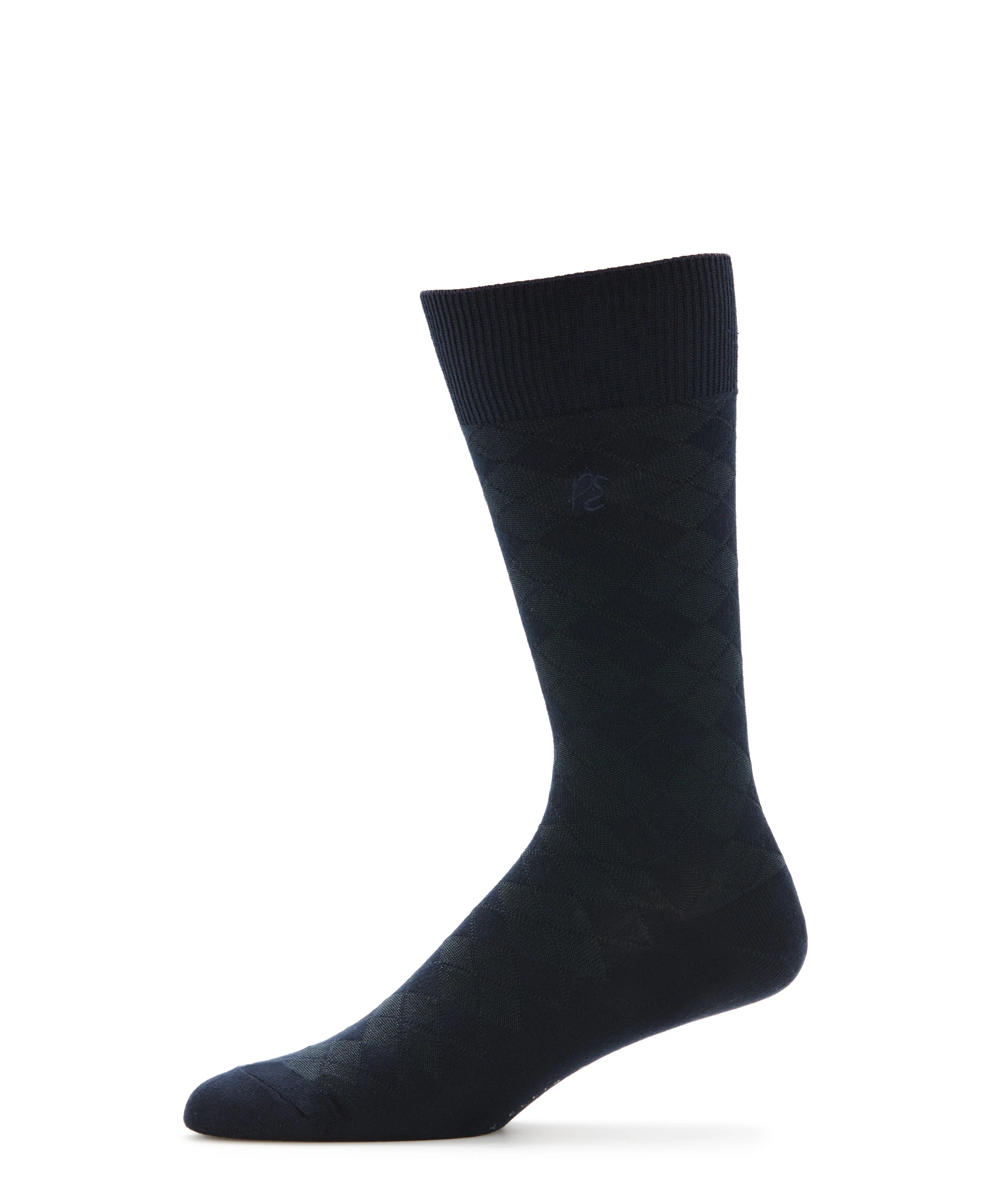 Diamond Stitch Logo Socks sold by Perry Ellis