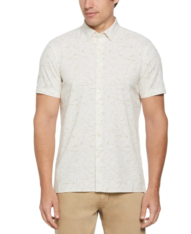 Total Stretch Slim Fit Abstract Strokes Shirt sold by Perry Ellis