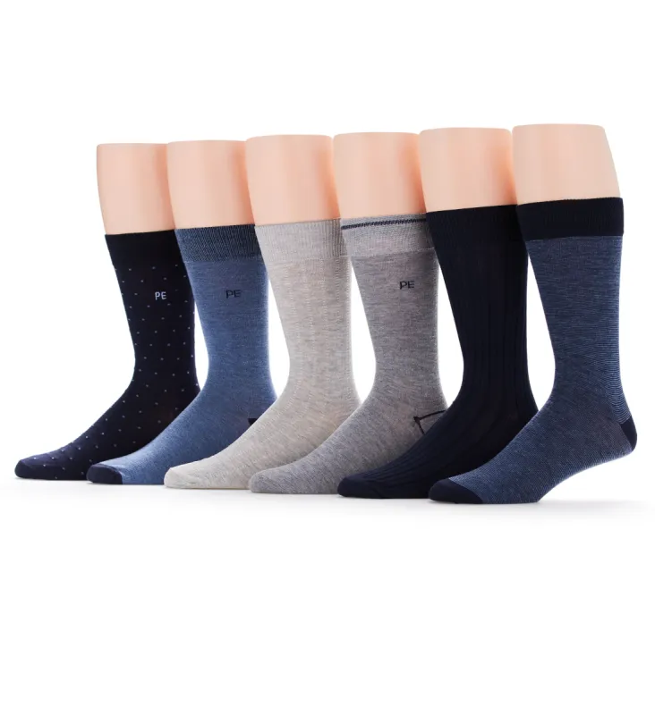 6 Pack Pindot Casual Dress Socks sold by Perry Ellis