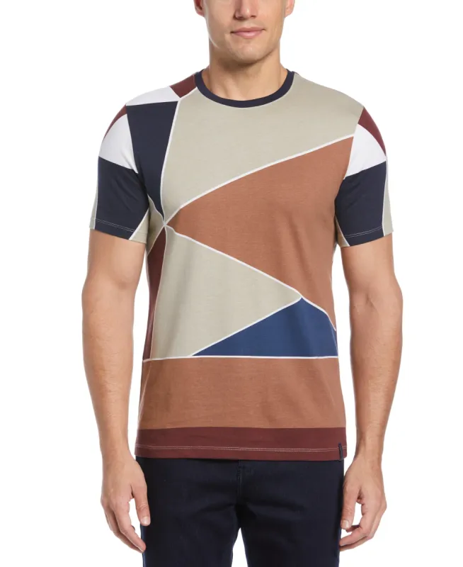 Pima Cotton Blend Patchwork Print Tee sold by Perry Ellis
