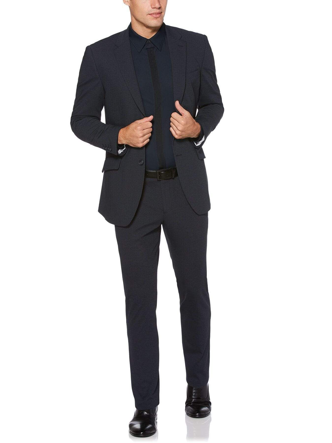 Very Slim Fit Textured Stretch Knit Suit sold by Perry Ellis