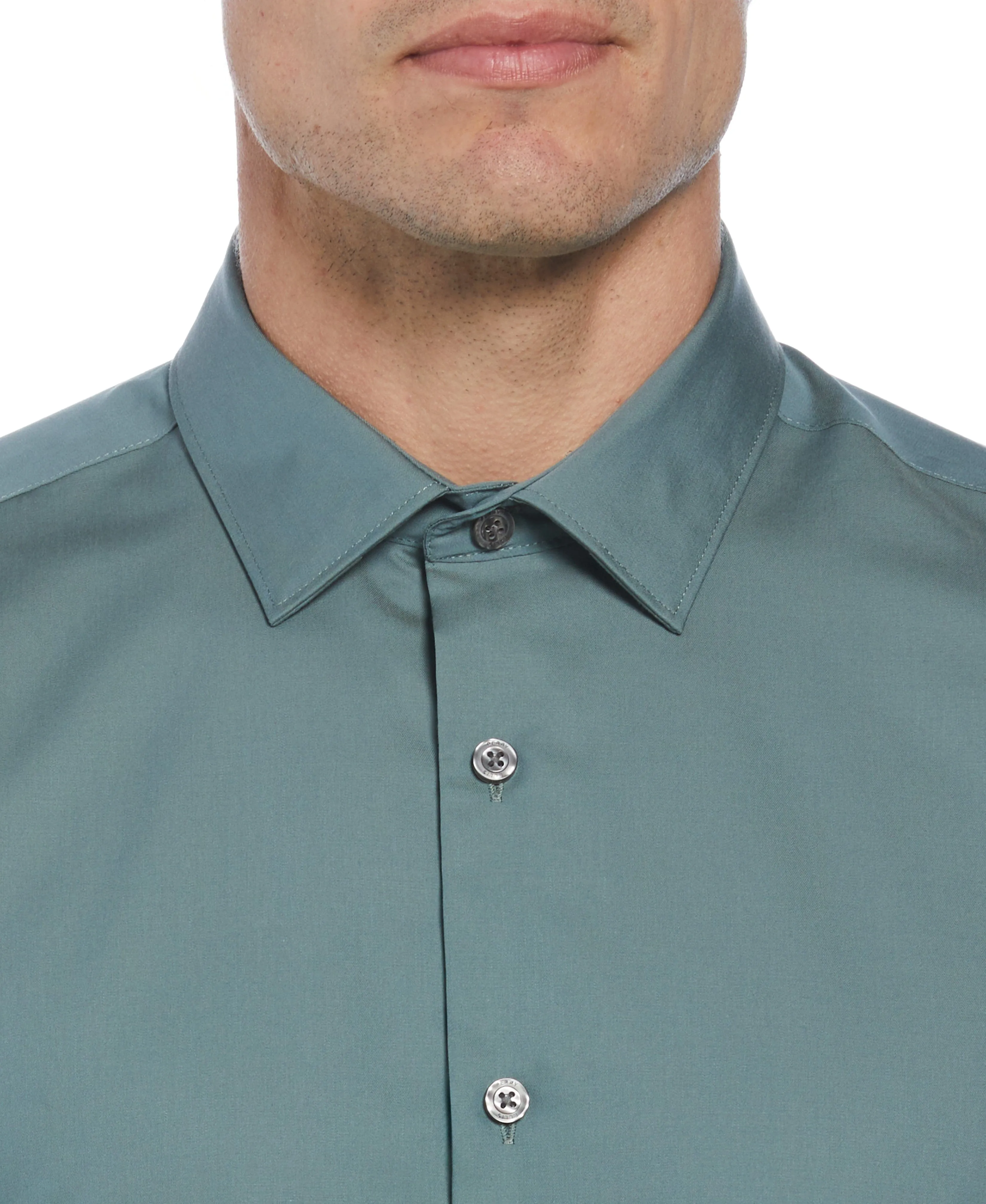 Non-Iron Twill Solid Shirt sold by Perry Ellis product image thumbnail 3