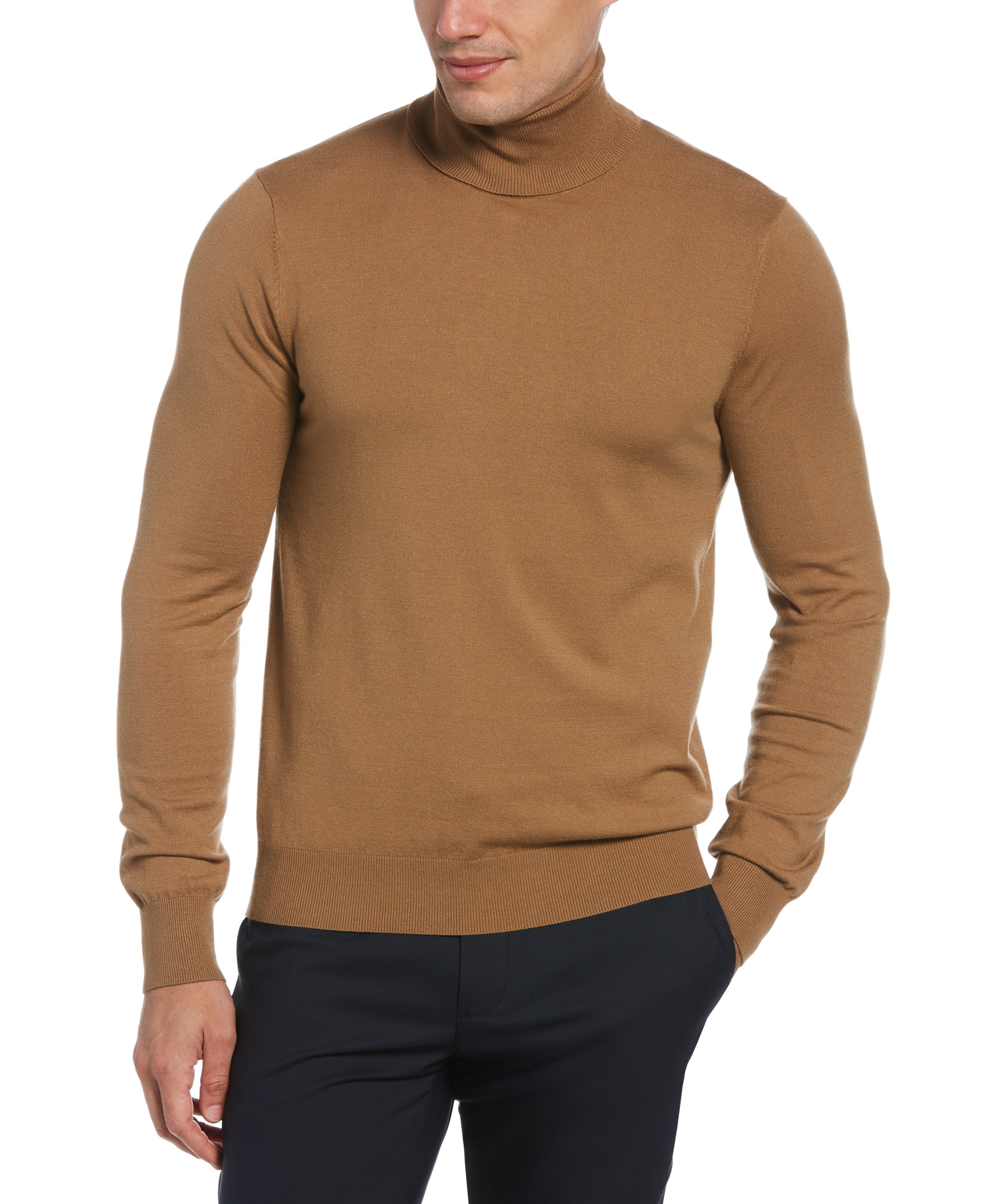 Solid Tech Knit Turtleneck Sweater sold by Perry Ellis