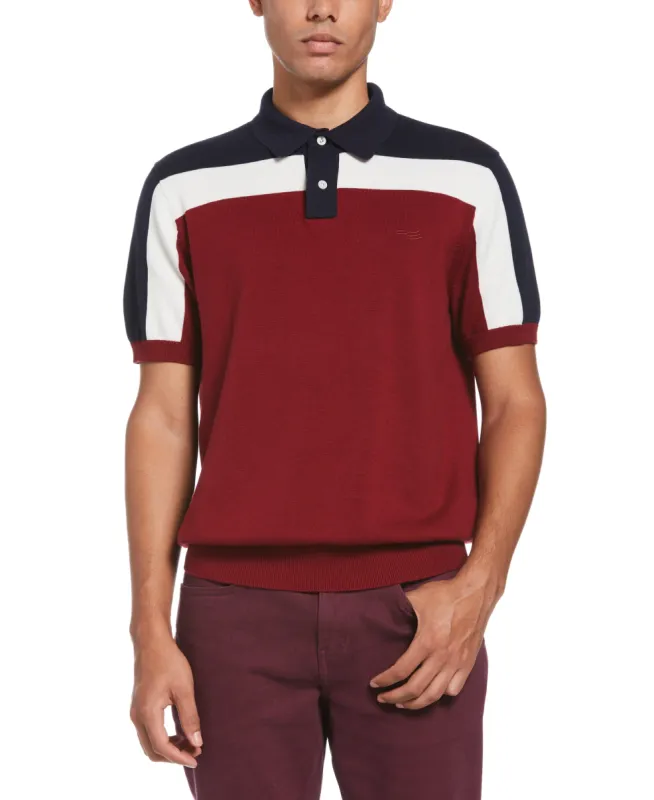 Color Block Sweater Polo sold by Perry Ellis