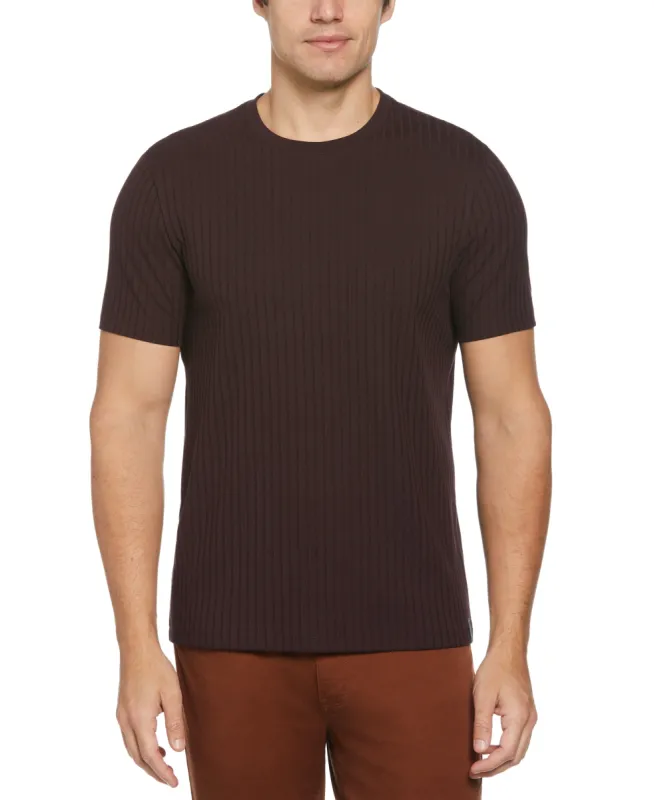 Rib Knit Crew Neck Tee sold by Perry Ellis