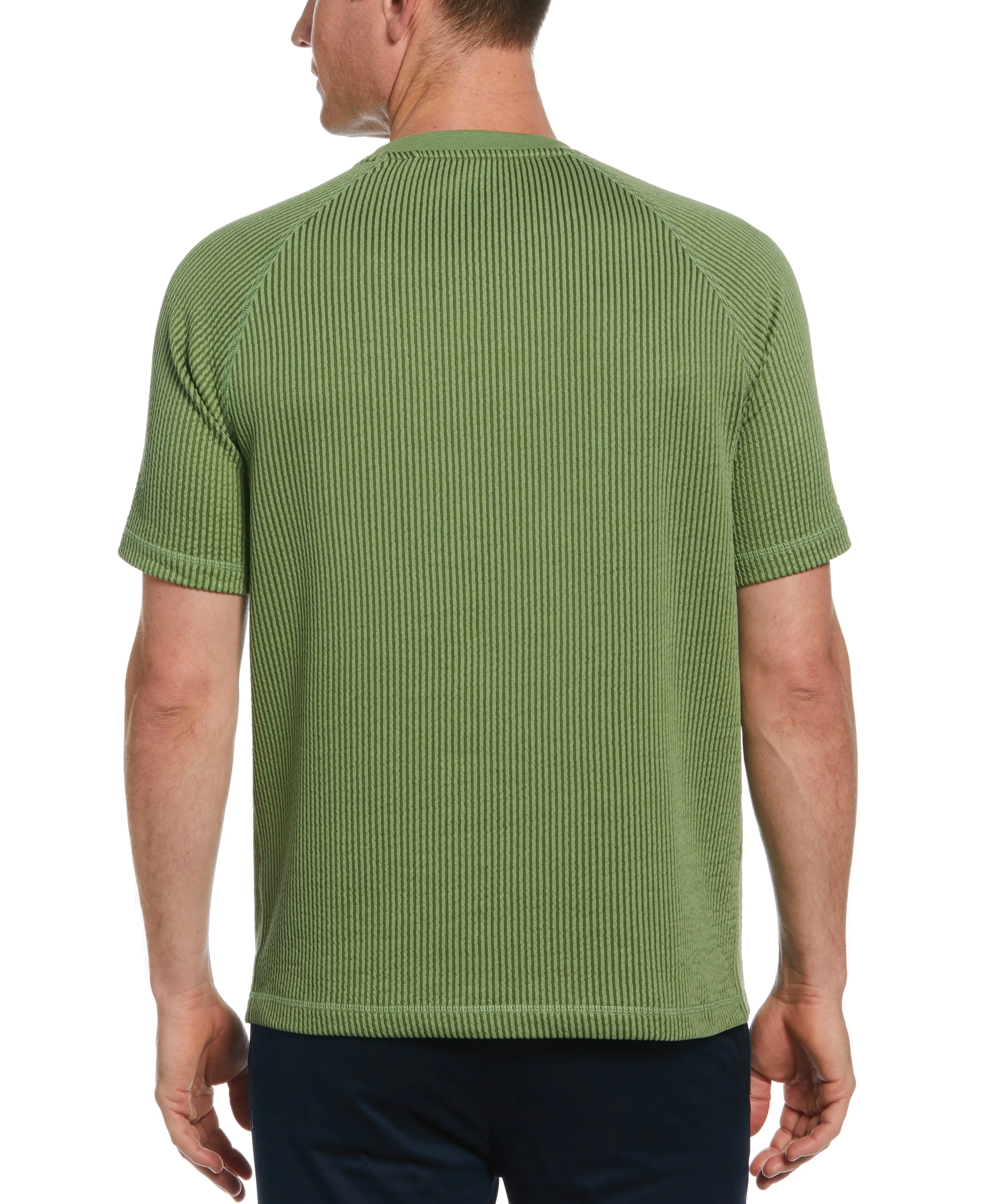 Crew Neck Seersucker Knit Tee sold by Perry Ellis product image thumbnail 2