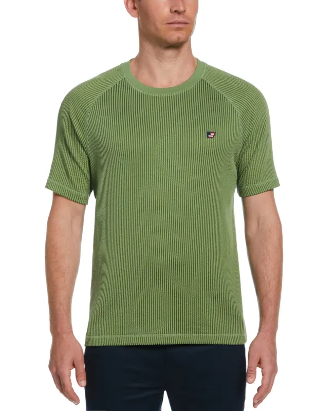 Crew Neck Seersucker Knit Tee sold by Perry Ellis