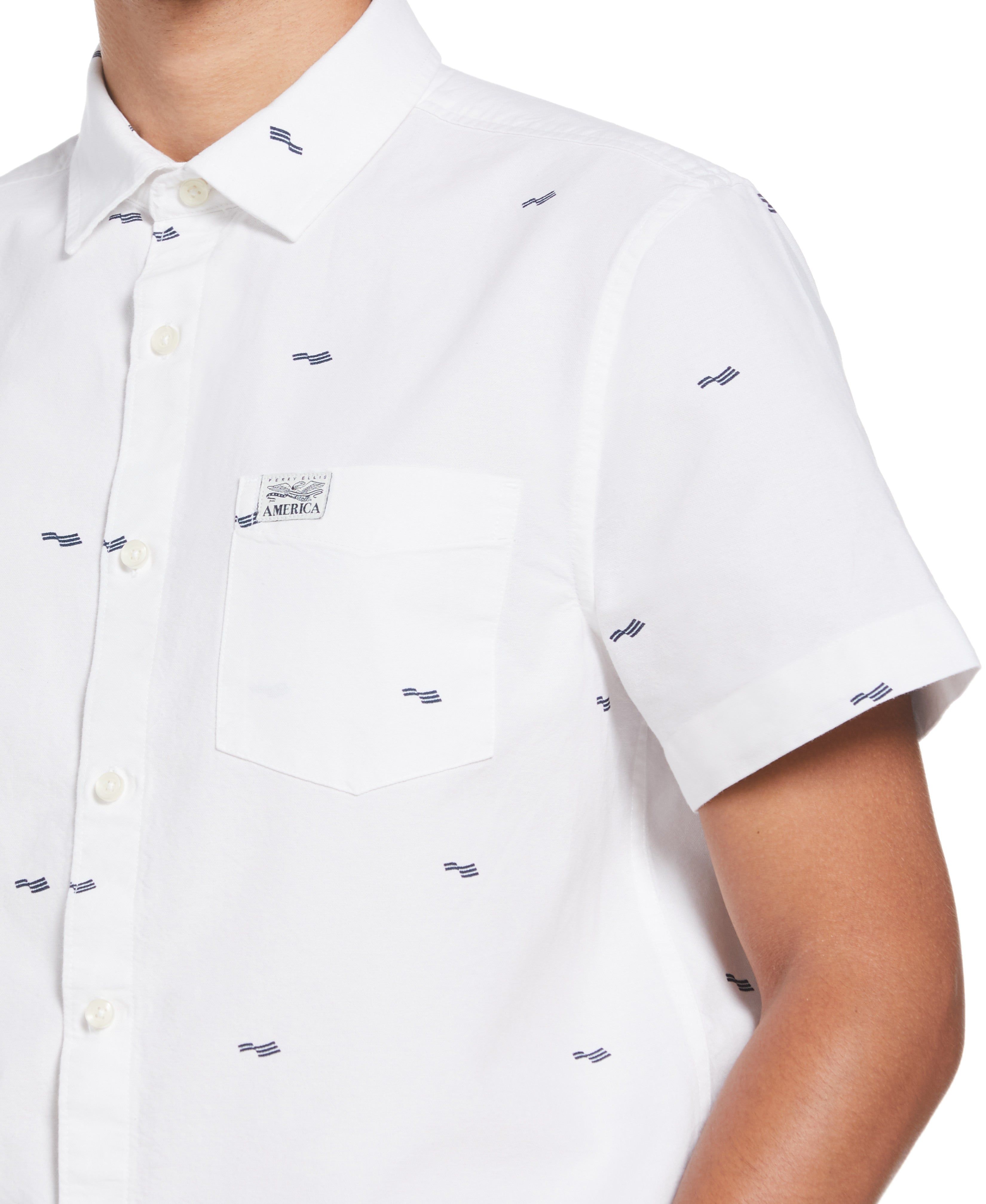 Logo Print Oxford Shirt sold by Perry Ellis product image thumbnail 4