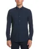 Untucked Total Stretch Slim Fit Leaf Print Shirt - Navy Blue sold by Perry Ellis