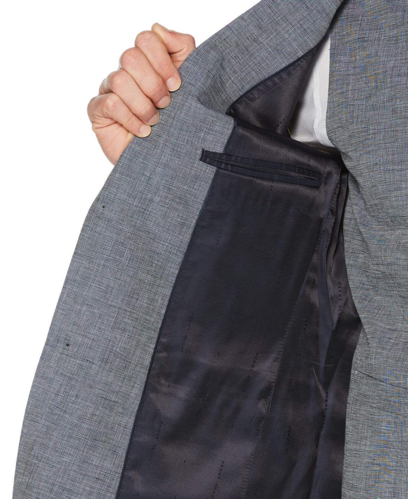 Slim Fit Heathered Linen Suit Jacket sold by Perry Ellis product image thumbnail 4
