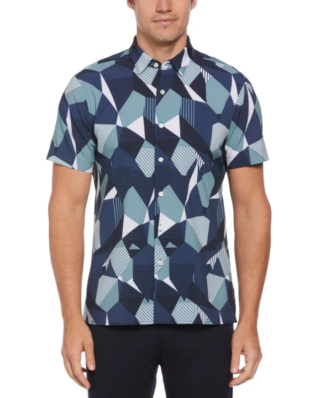 Total Stretch Exploded Geometric Print Shirt sold by Perry Ellis