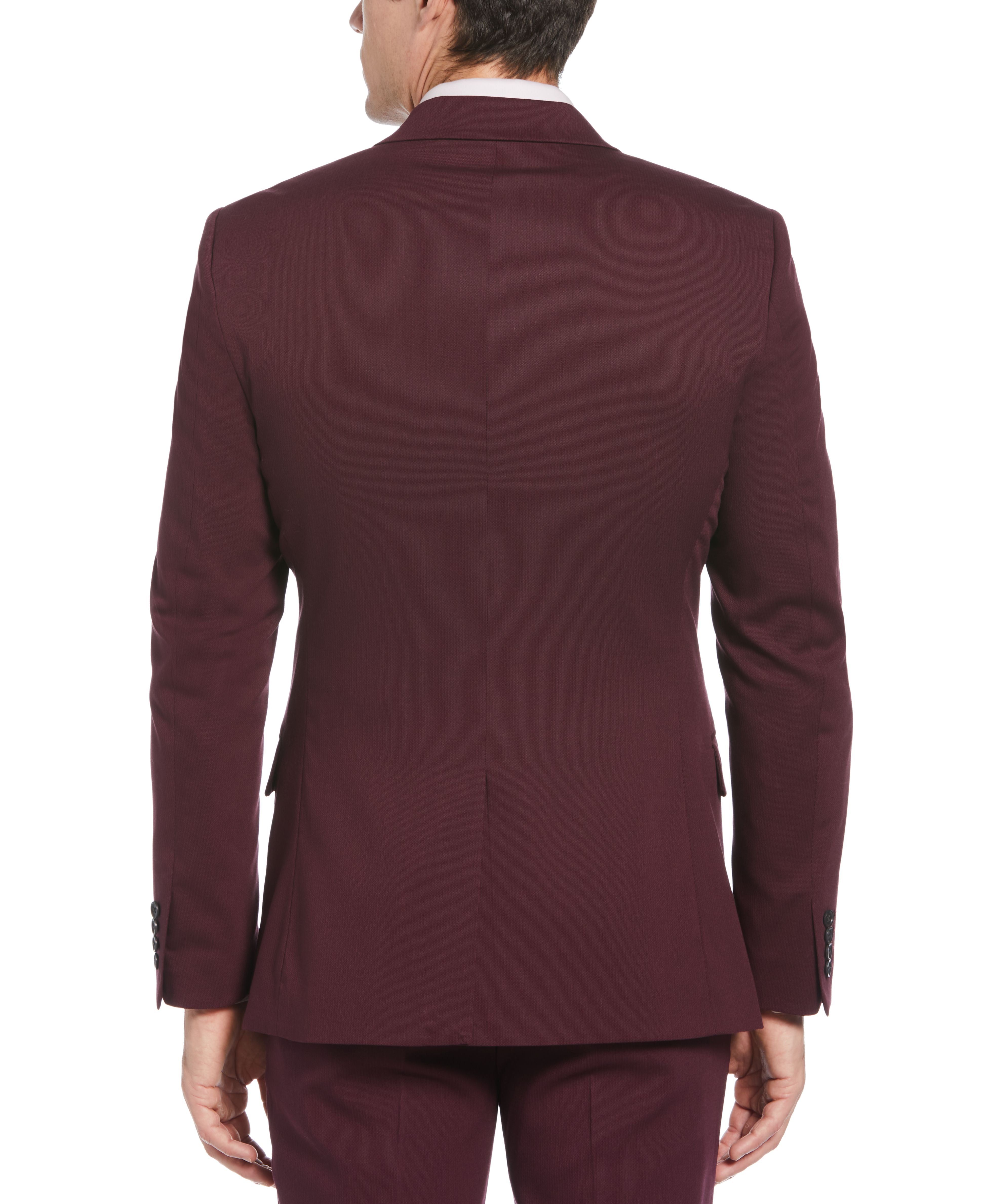 Very Slim Fit Burgundy Performance Tech Suit sold by Perry Ellis product image thumbnail 4