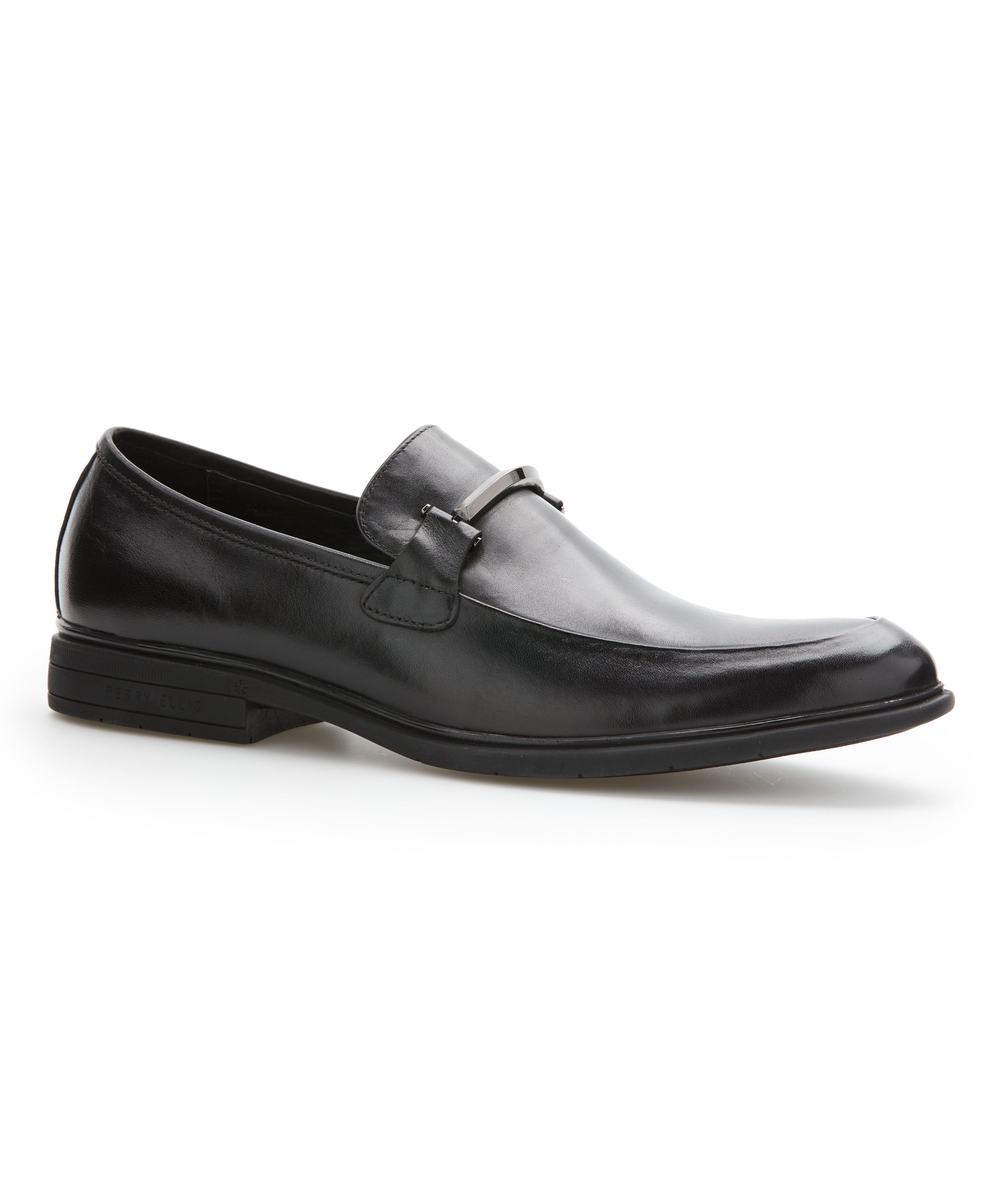 Buckled Leather Loafers sold by Perry Ellis