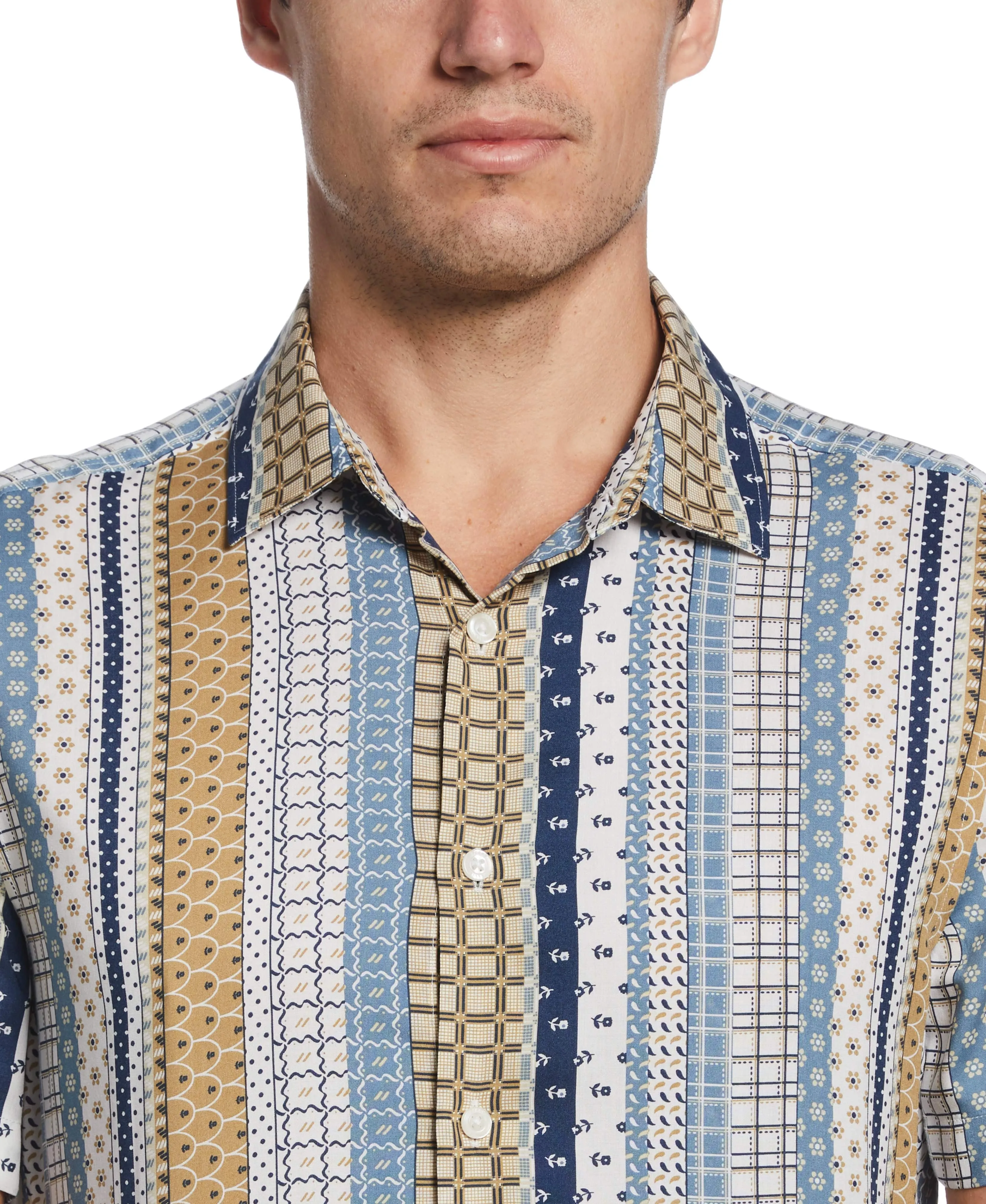 Multi-Print Stripe Shirt sold by Perry Ellis product image thumbnail 3