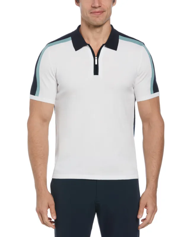 Tech Knit Color Block Polo sold by Perry Ellis
