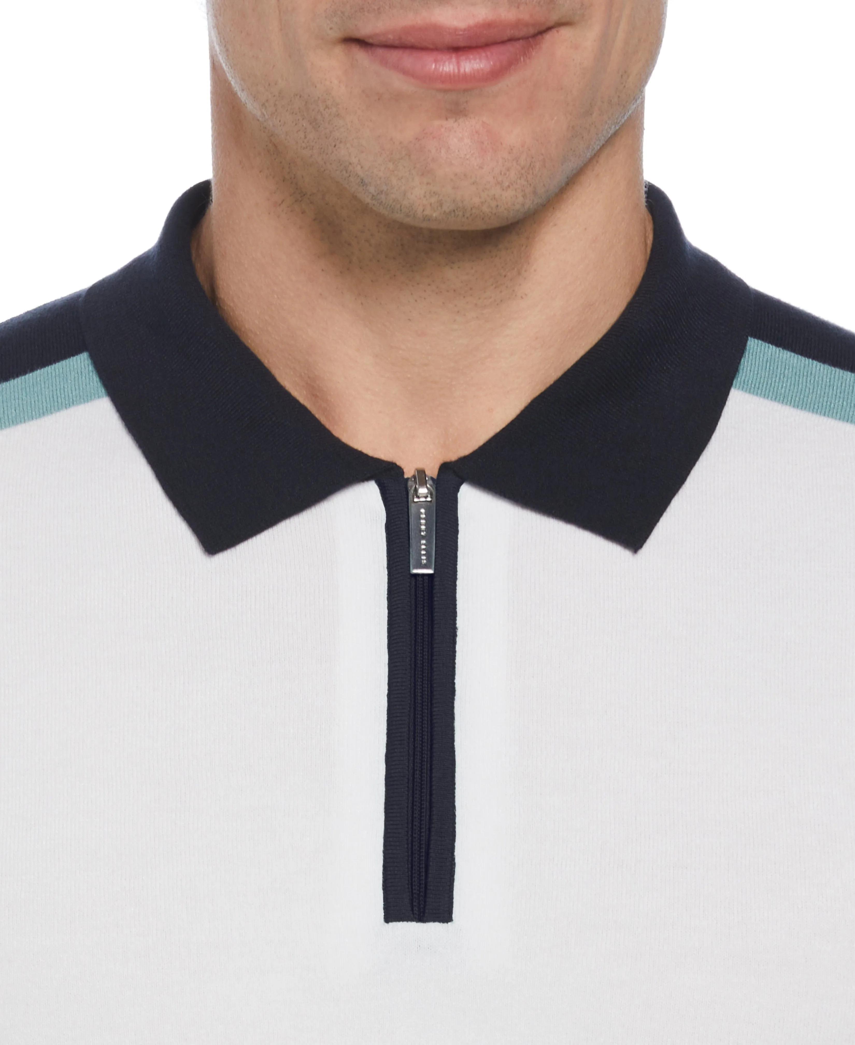 Tech Knit Color Block Polo sold by Perry Ellis product image thumbnail 3