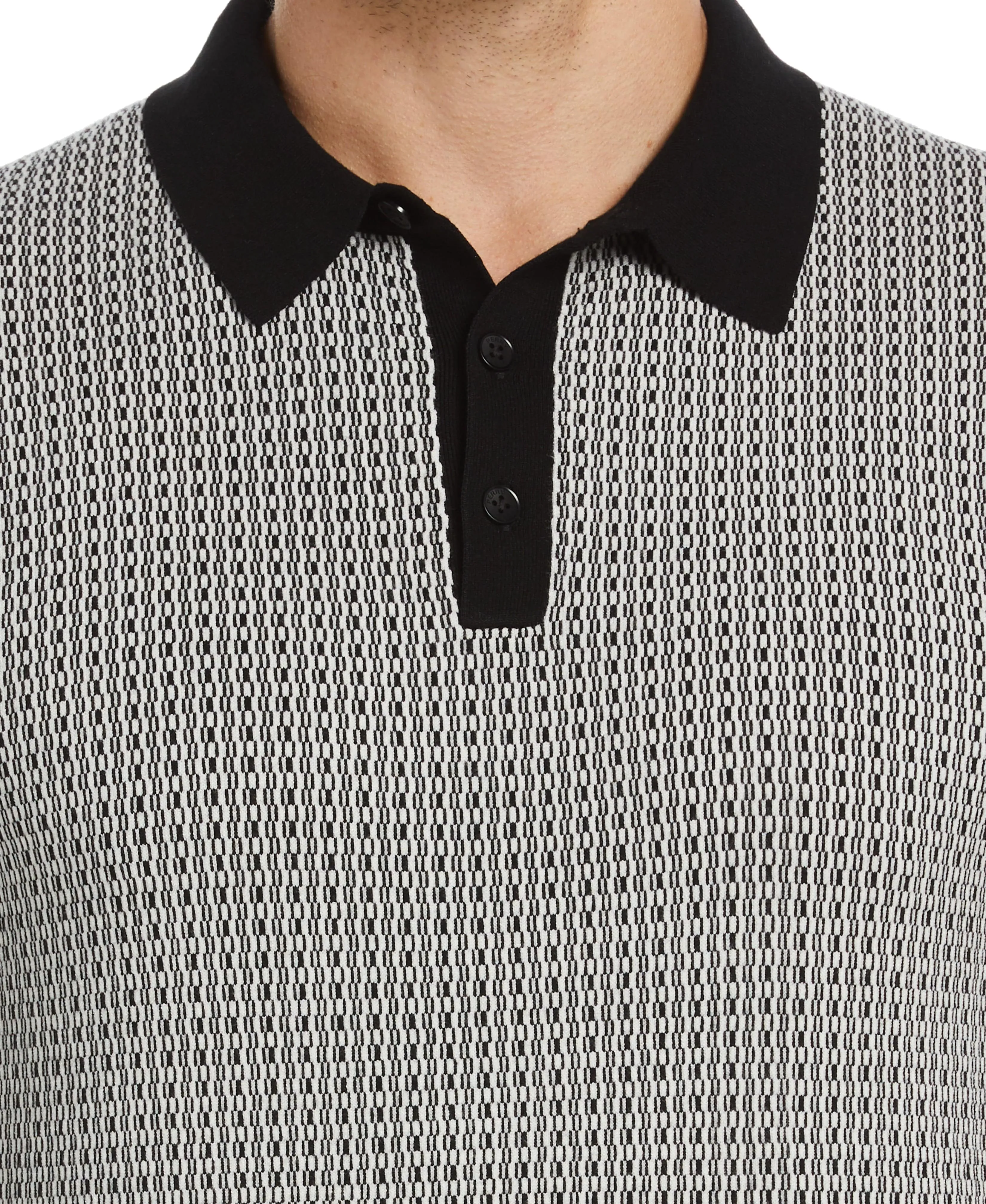 Geometric Pattern Polo Sweater sold by Perry Ellis product image thumbnail 3