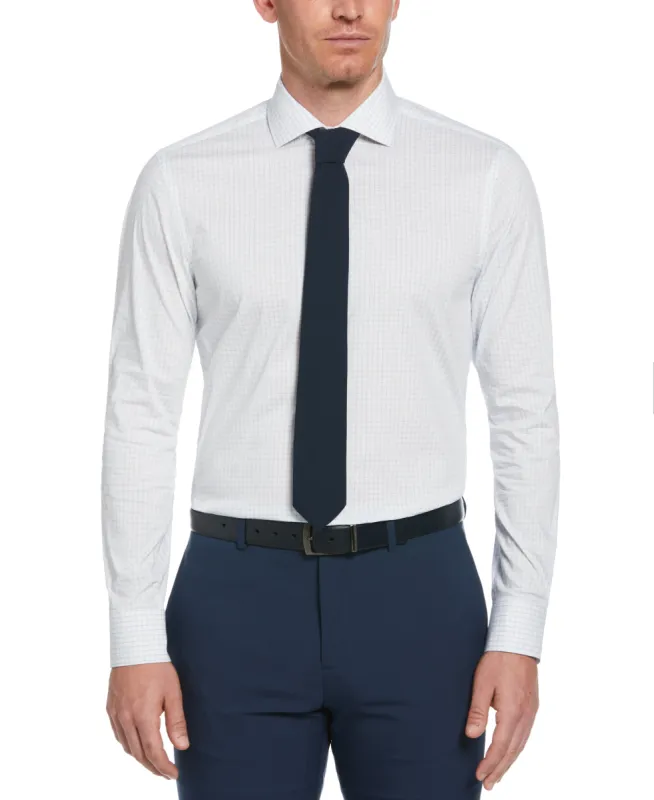 Slim Fit Check Print Dress Shirt sold by Perry Ellis