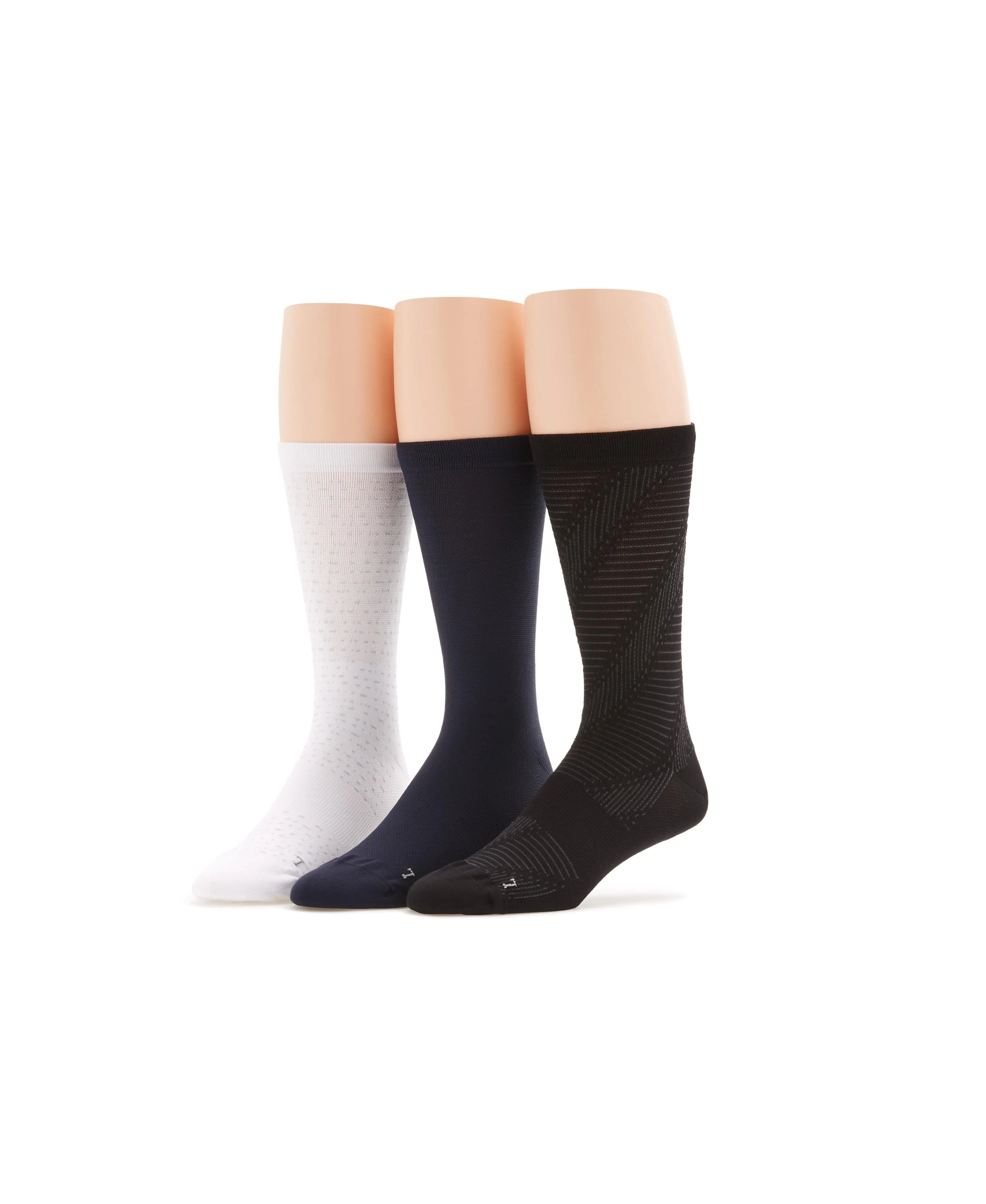 3 Pack Performance Microfiber Tech Stitch Crew Socks sold by Perry Ellis