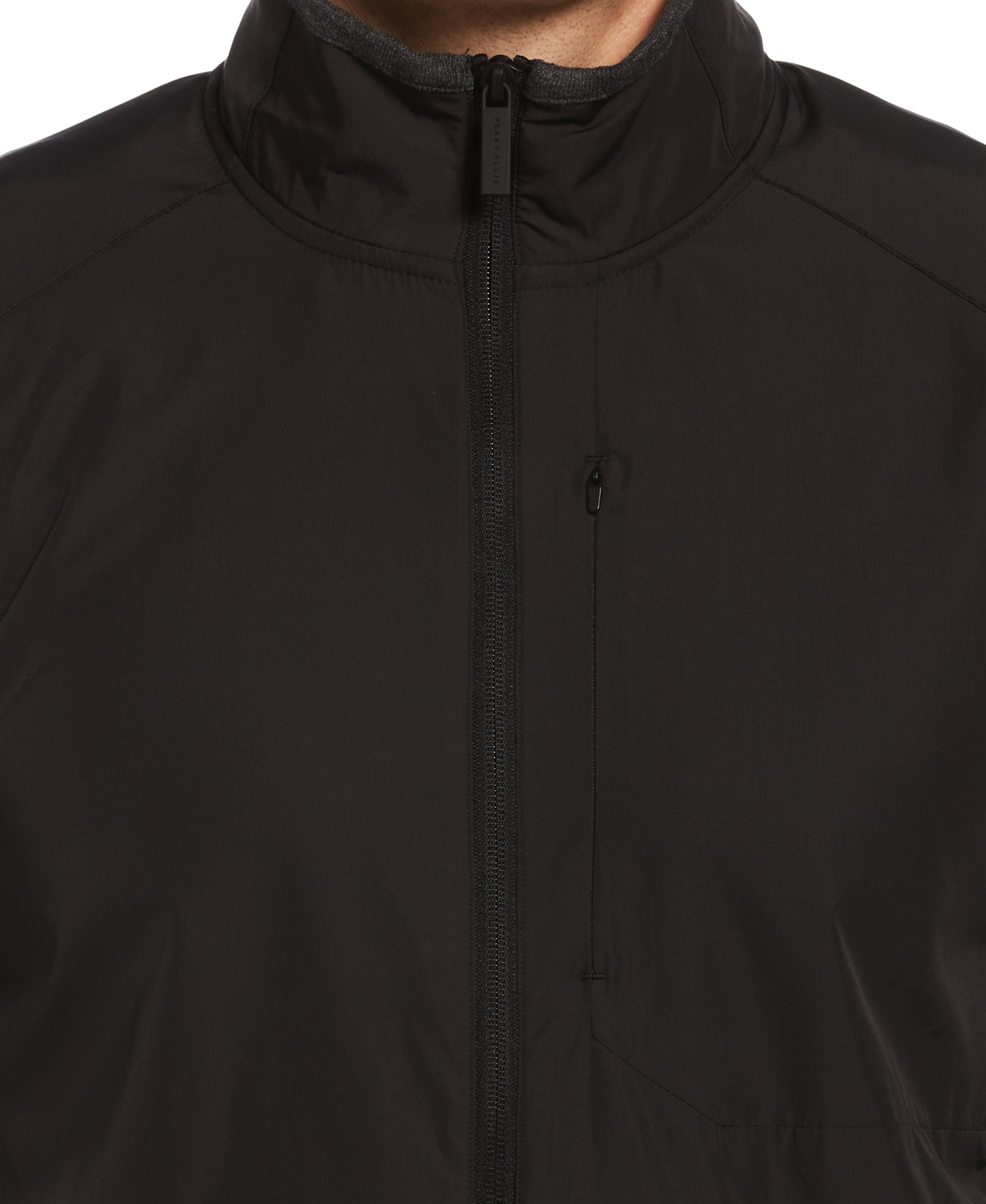 Nylon Pieced Full Zip Sweater sold by Perry Ellis product image thumbnail 3