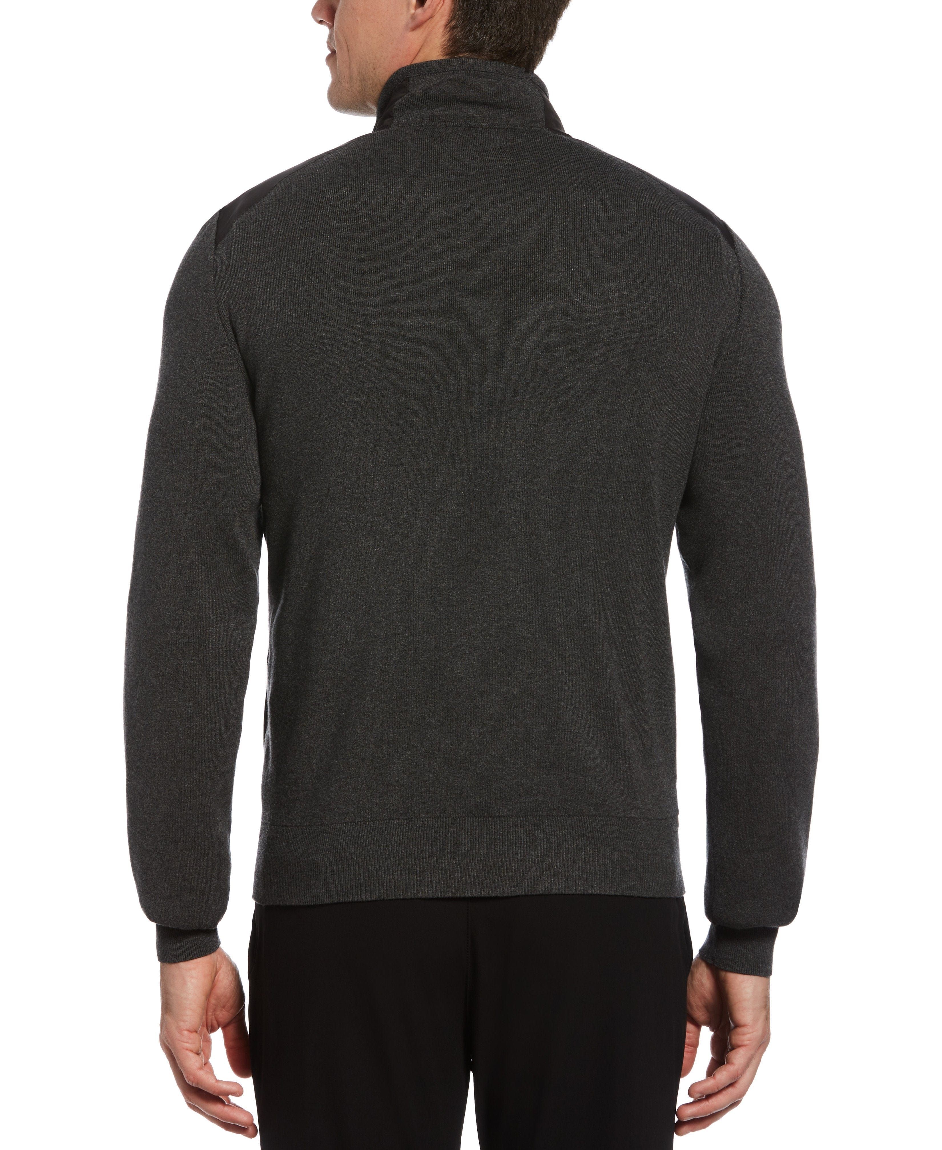 Nylon Pieced Full Zip Sweater sold by Perry Ellis product image thumbnail 2