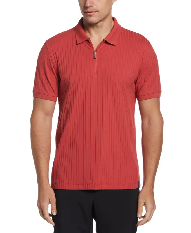 Quarter Zip Ribbed Polo sold by Perry Ellis