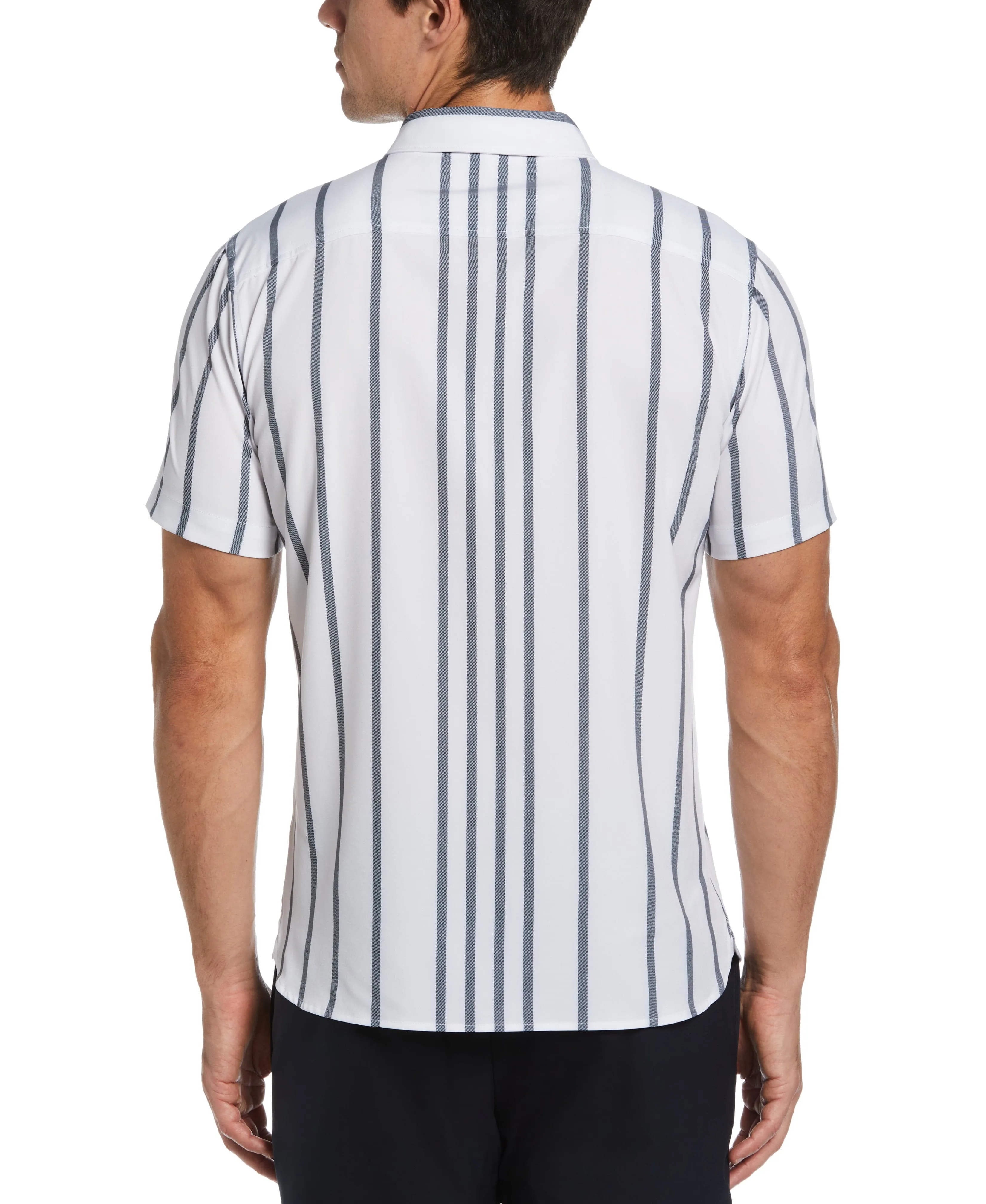 Total Stretch Slim Fit Vertical Stripe Shirt sold by Perry Ellis product image thumbnail 2