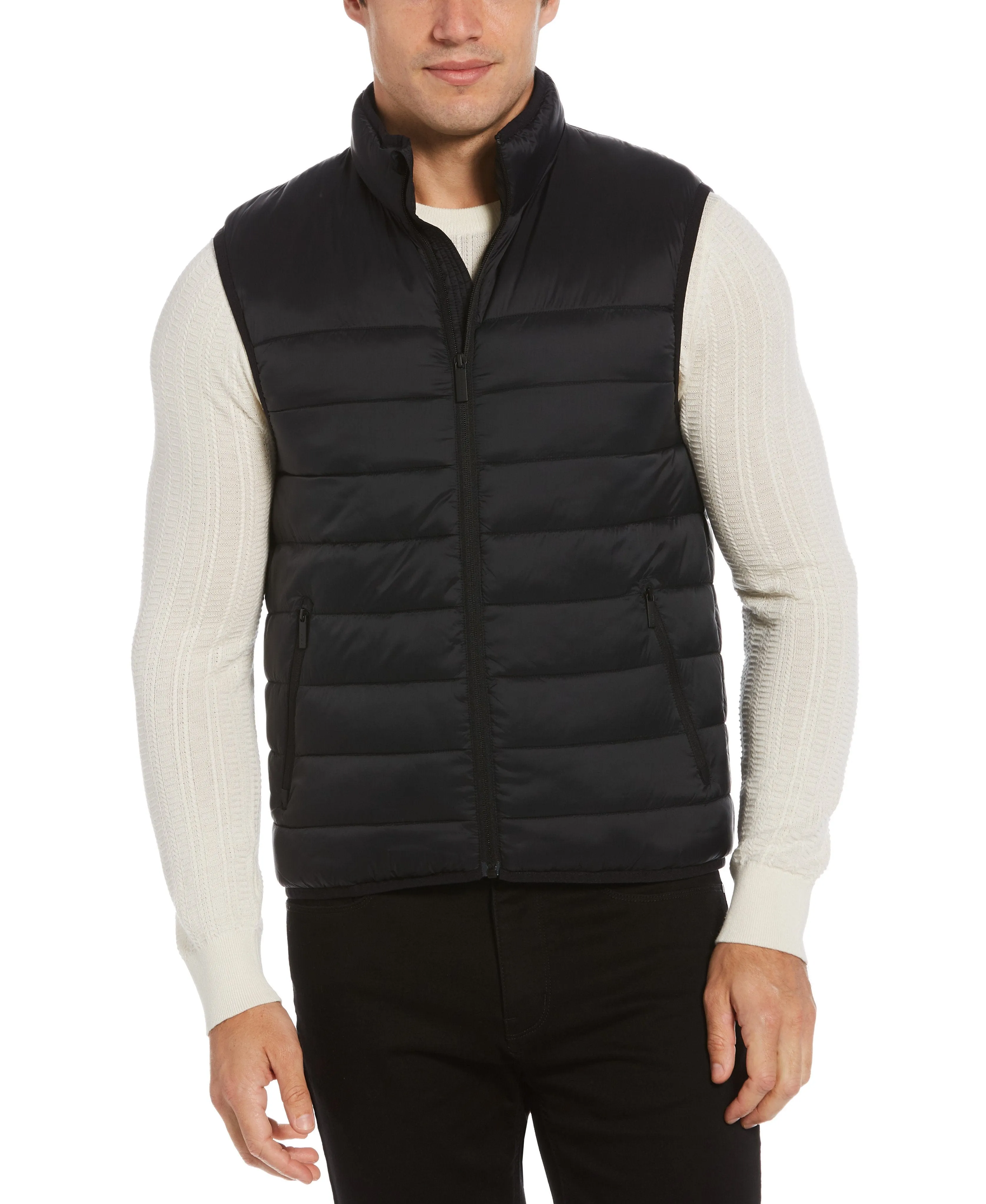 Lightweight Puffer Vest - Black sold by Perry Ellis