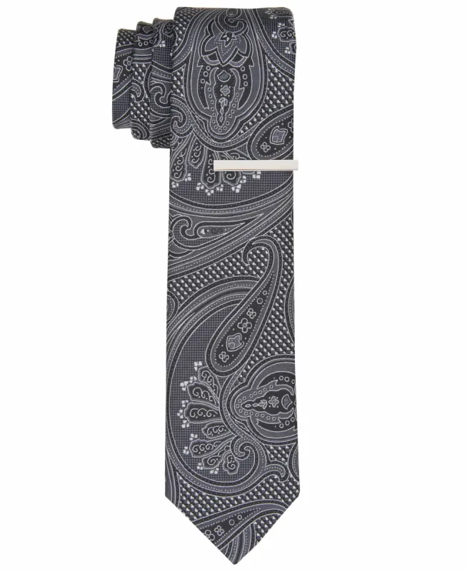 Tibbets Paisley Black Tie sold by Perry Ellis