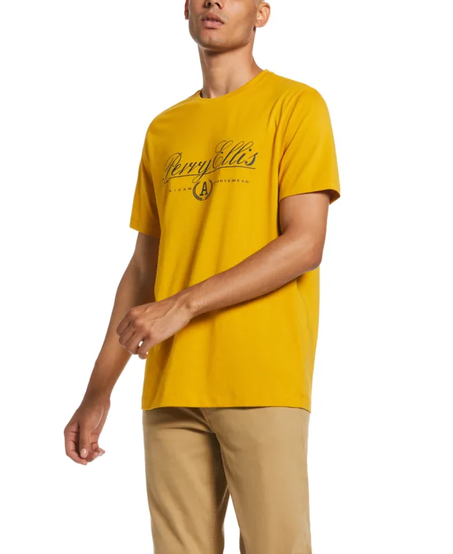 Script Logo Tee made by Perry Ellis