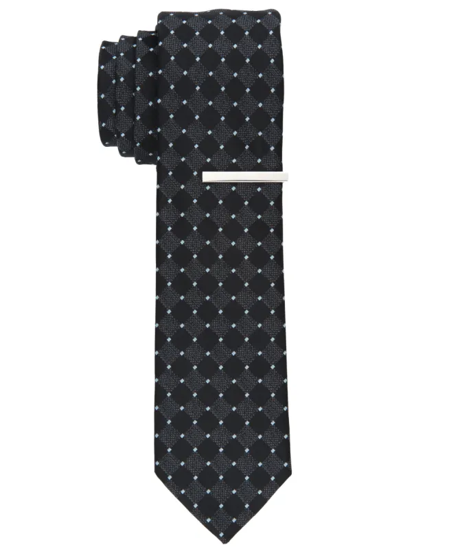 Lebenzon Mini Diamond Print Tie sold by Perry Ellis