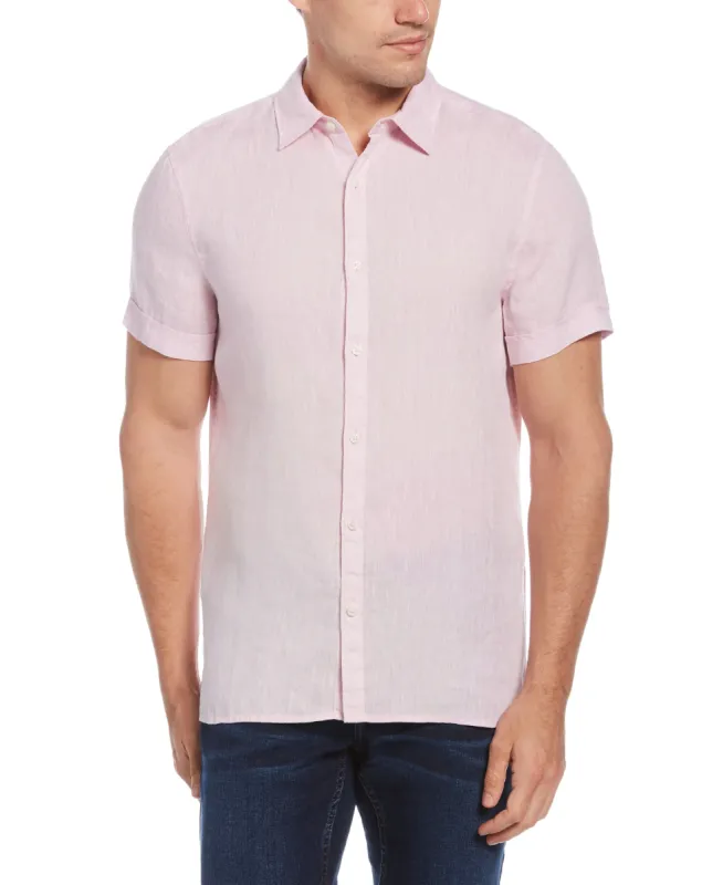 Big & Tall Untucked Linen Solid Shirt sold by Perry Ellis